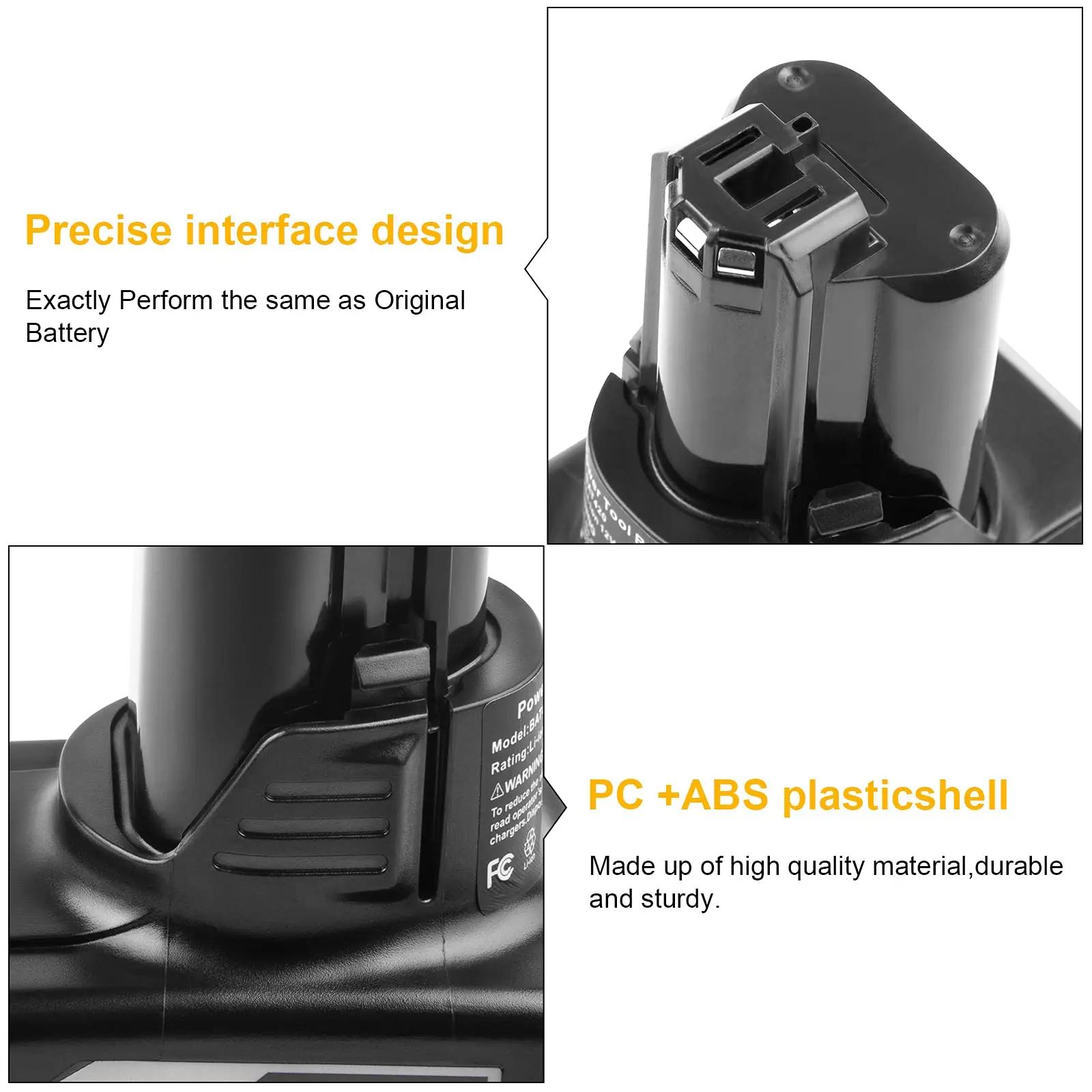 Labtec vastupidav 12V 6.0 Ah aku – sobib Boschile – detailne vaade