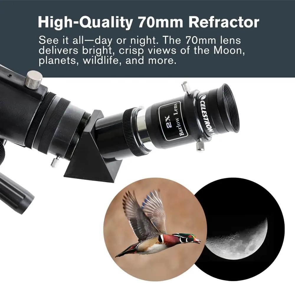 Celestron kompaktne 70 mm teleskoop – reisi- ja õppevara – pilt 6