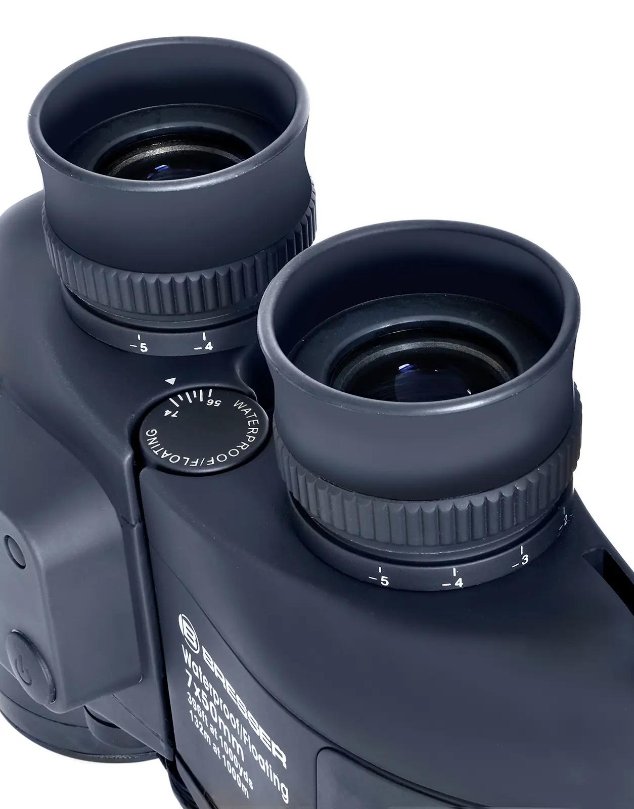 Bresser mereoptika 7×50 binokkel — veekindel ja vastupidav – pakend ja tarvikud