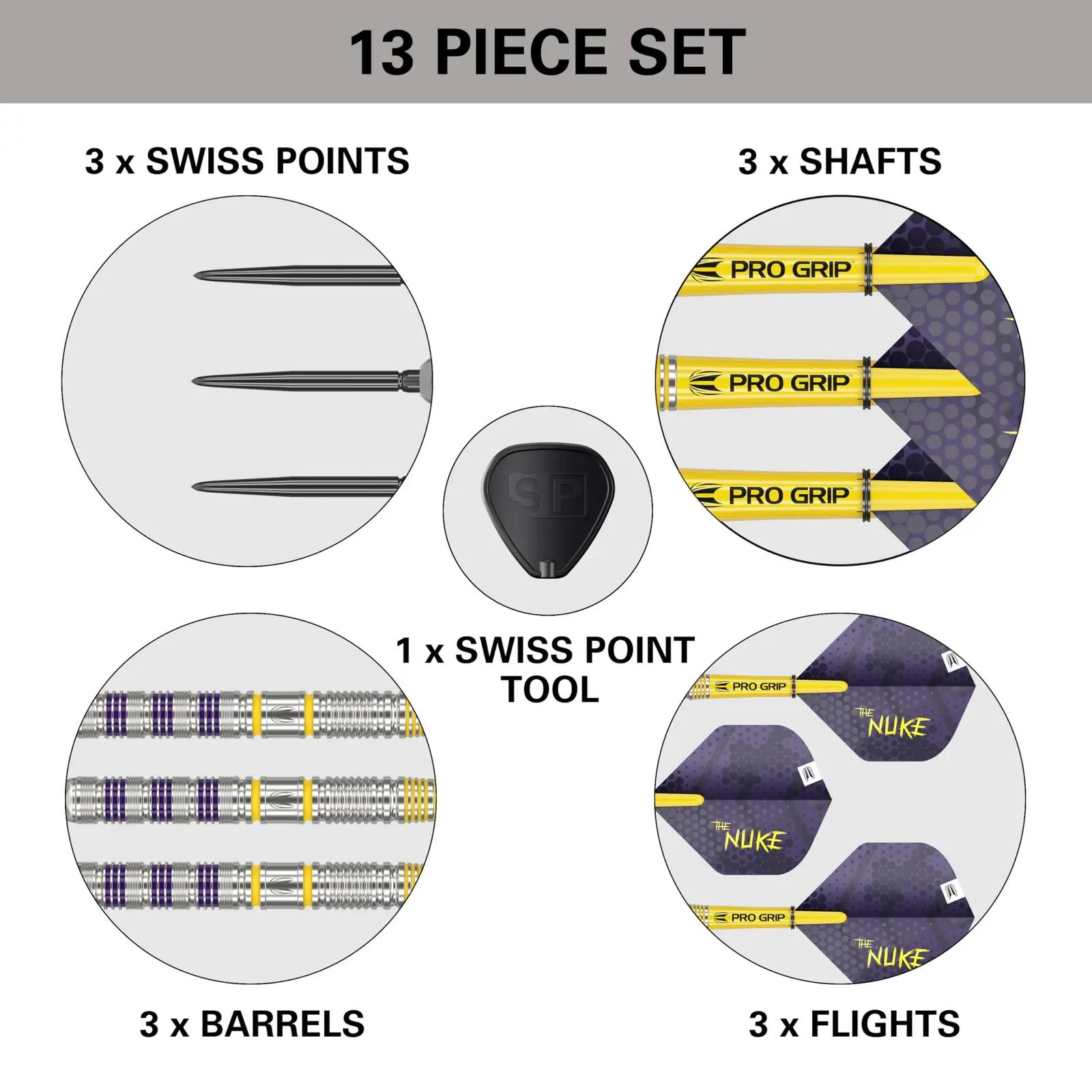 Target Darts tungstendralliga 23 g – Luke Littler komplekt – pilt 6