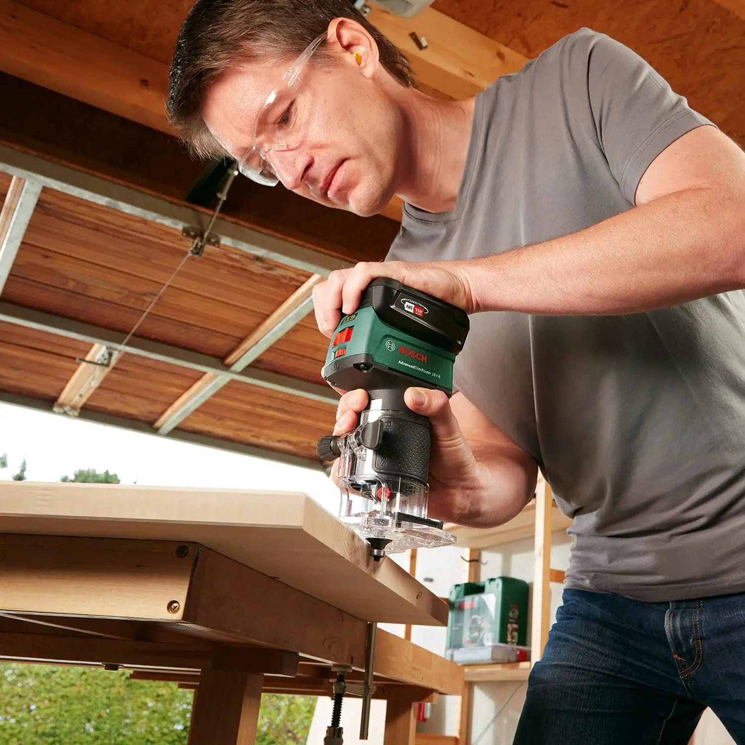 Bosch AdvancedTrimRouter 18V – tugev metallist servafrees – kasutusnäide
