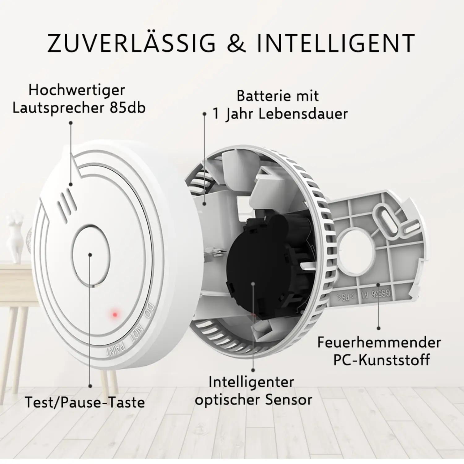 ELRO turvaline suitsuandur komplekt – 10 tk, plastik – pilt 6