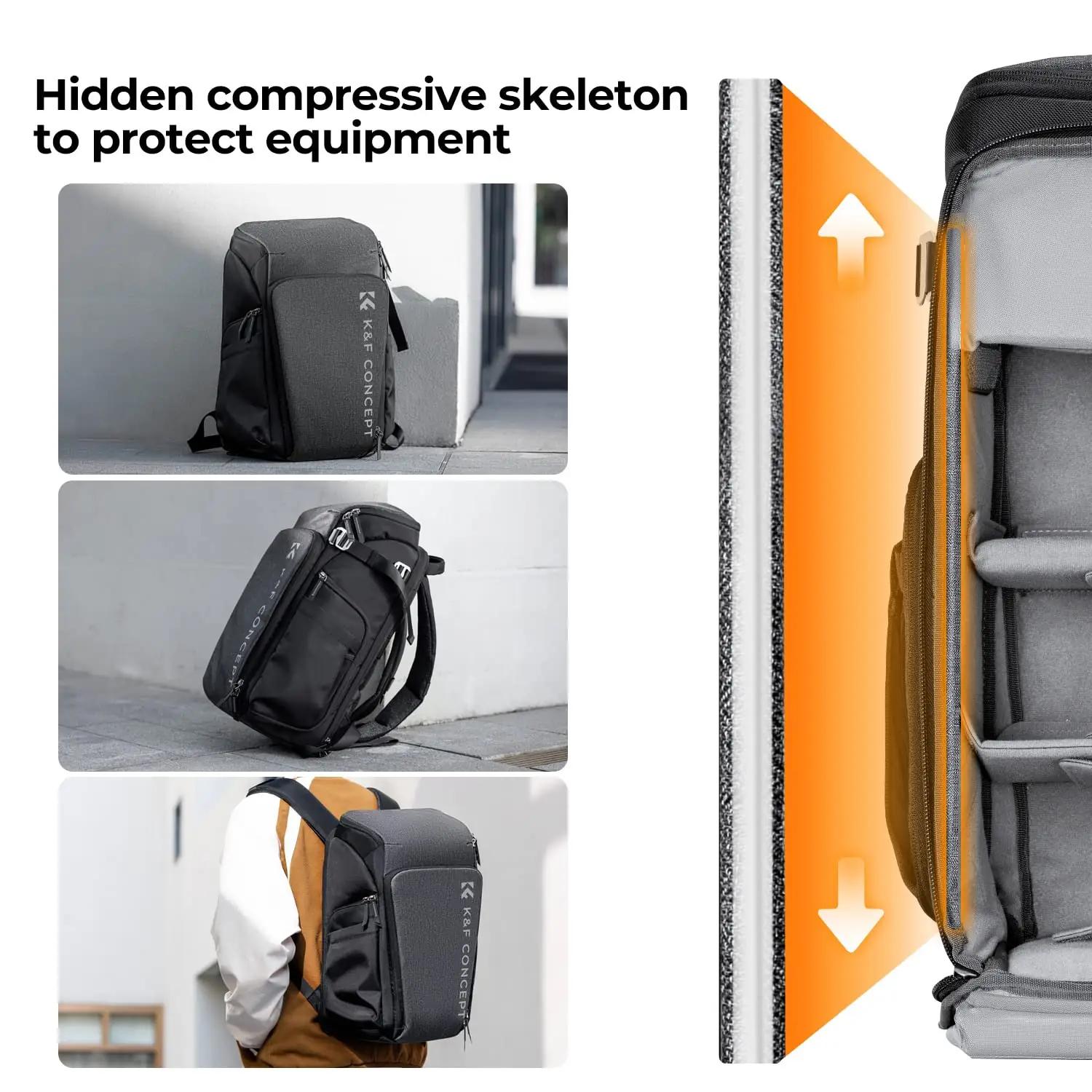 K&F CONCEPT vastupidav fotokott 25L — sülearvutisahtliga – lisavaade