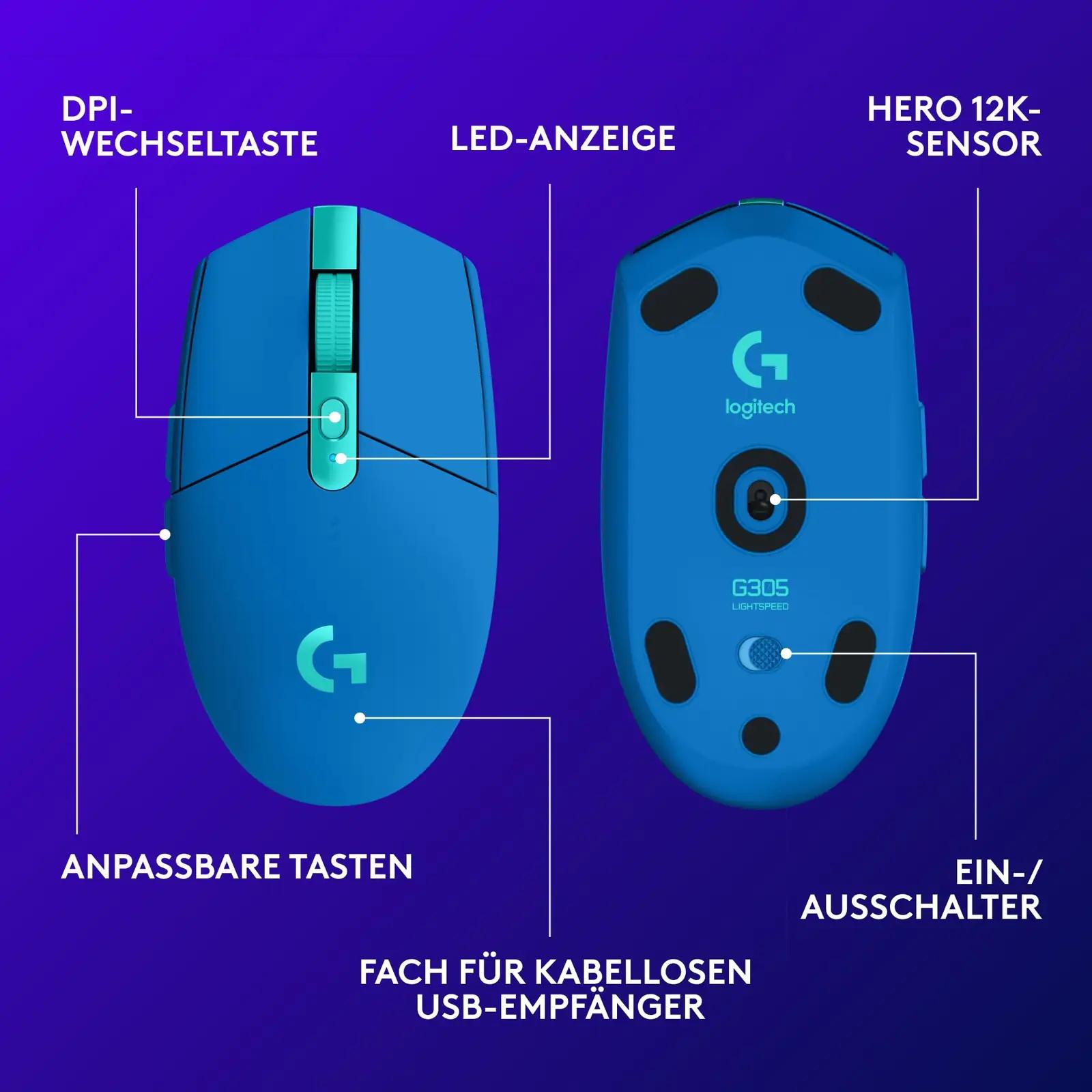 Logitech G kerge mänguhiir – täpne HERO 12K ja juhtmevaba kasutus – pilt 6