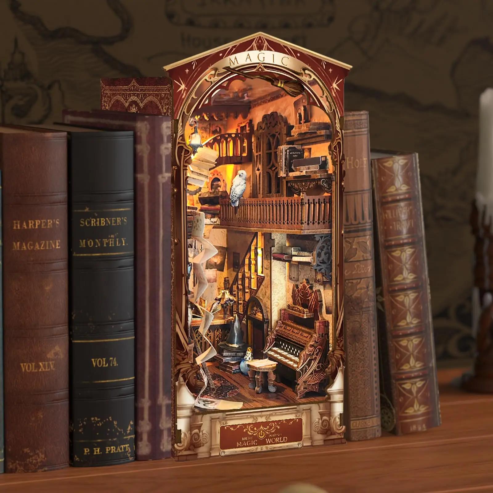 RONSTONE puidust miniatuurne Book Nook – loominguline kingitus – pakend ja tarvikud