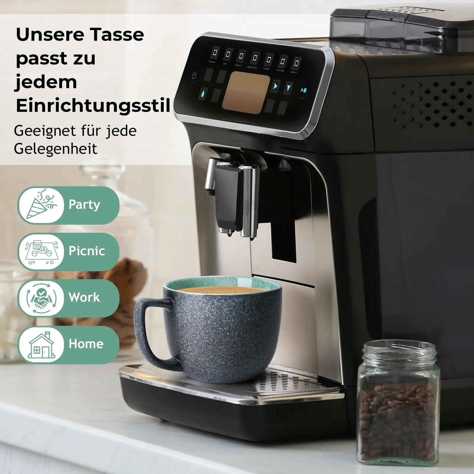 MIAMIO keraamiline suur kohvitassikomplekt — 6 x 470 ml – pilt 7