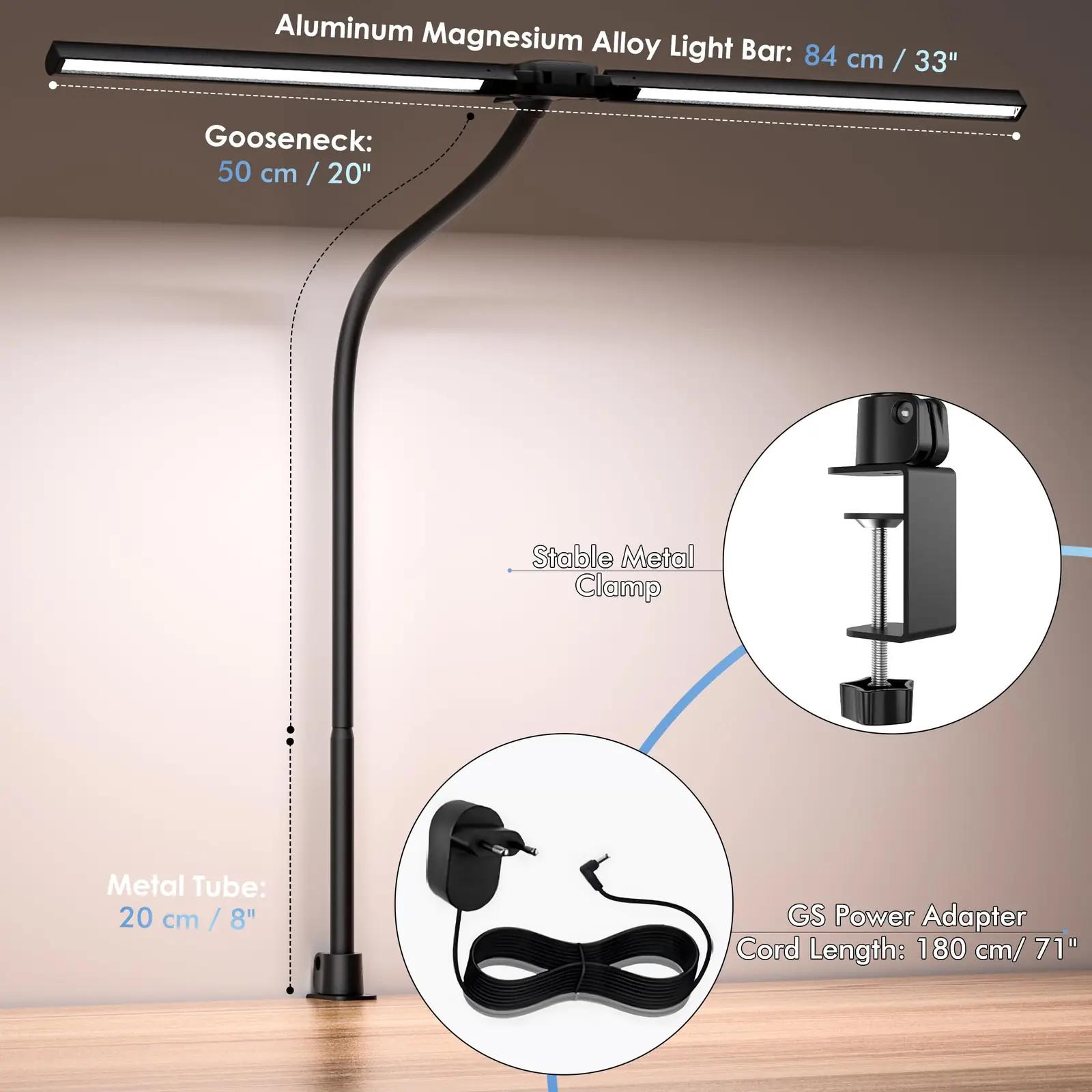 EYOCEAN stiilne alumiiniumlaudlamp 80 cm – silmade kaitse – pilt 7