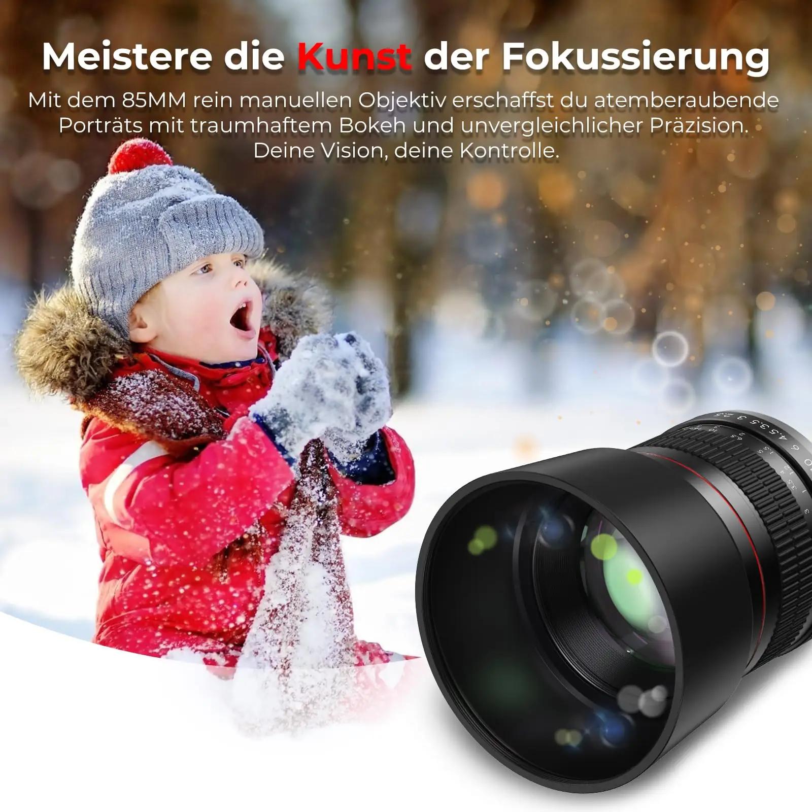 lightdow 85mm F1.8 portreeobjektiiv – kerge ja terav – pakend ja tarvikud