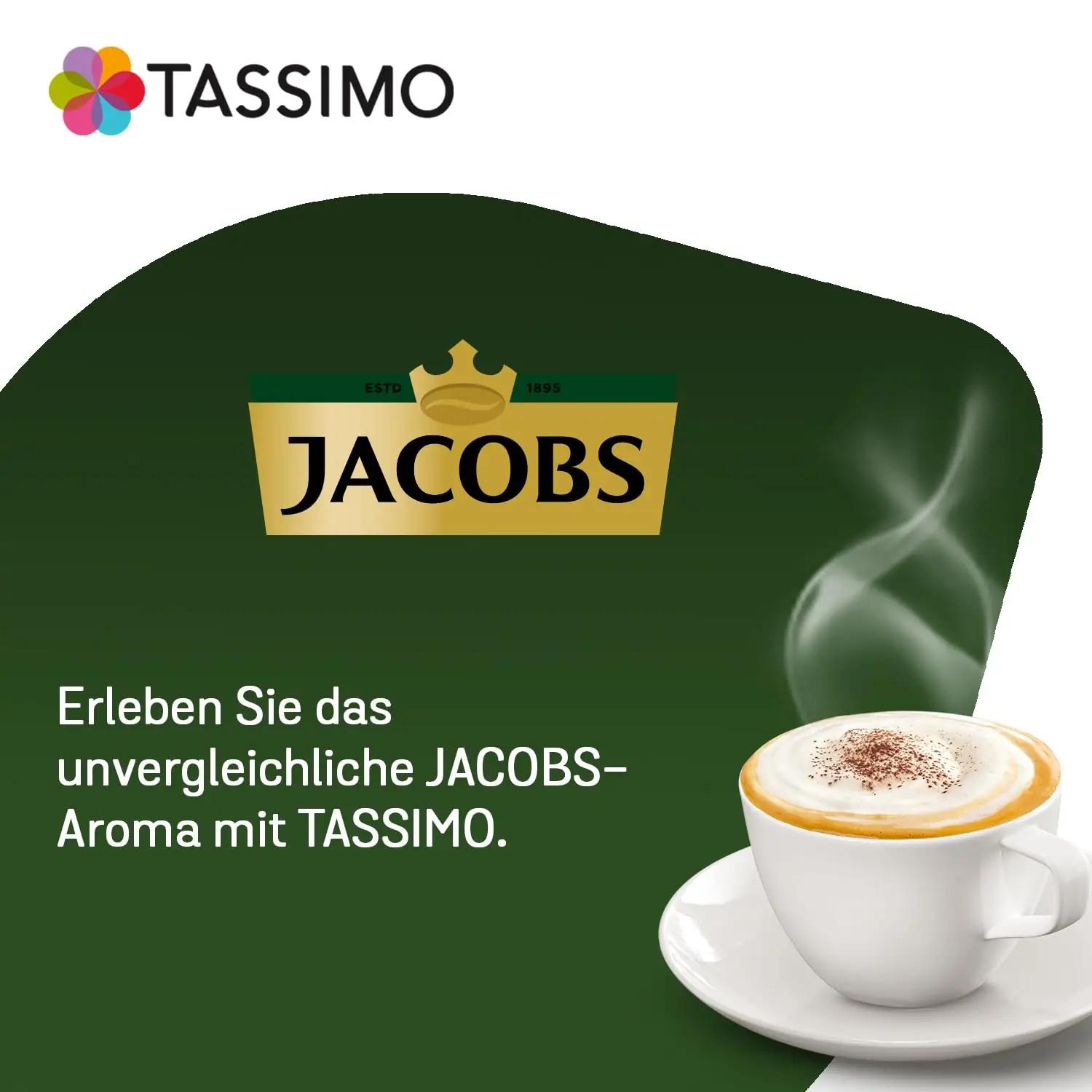 Tassimo Jacobs Cappuccino – maitsev piimakapslite komplekt – pakend ja tarvikud