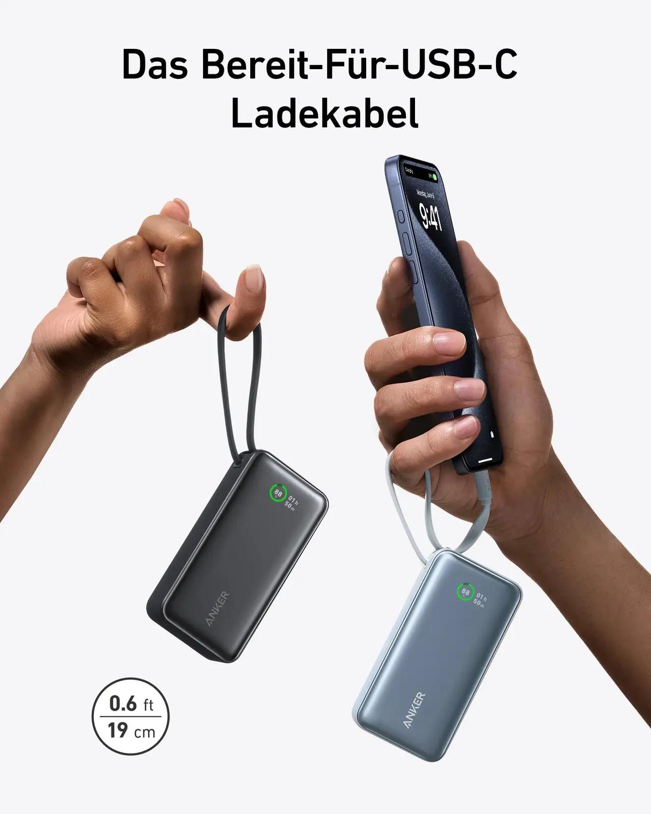 Anker kompaktne 10 000 mAh powerbank – kiire laadimine – pakend ja tarvikud