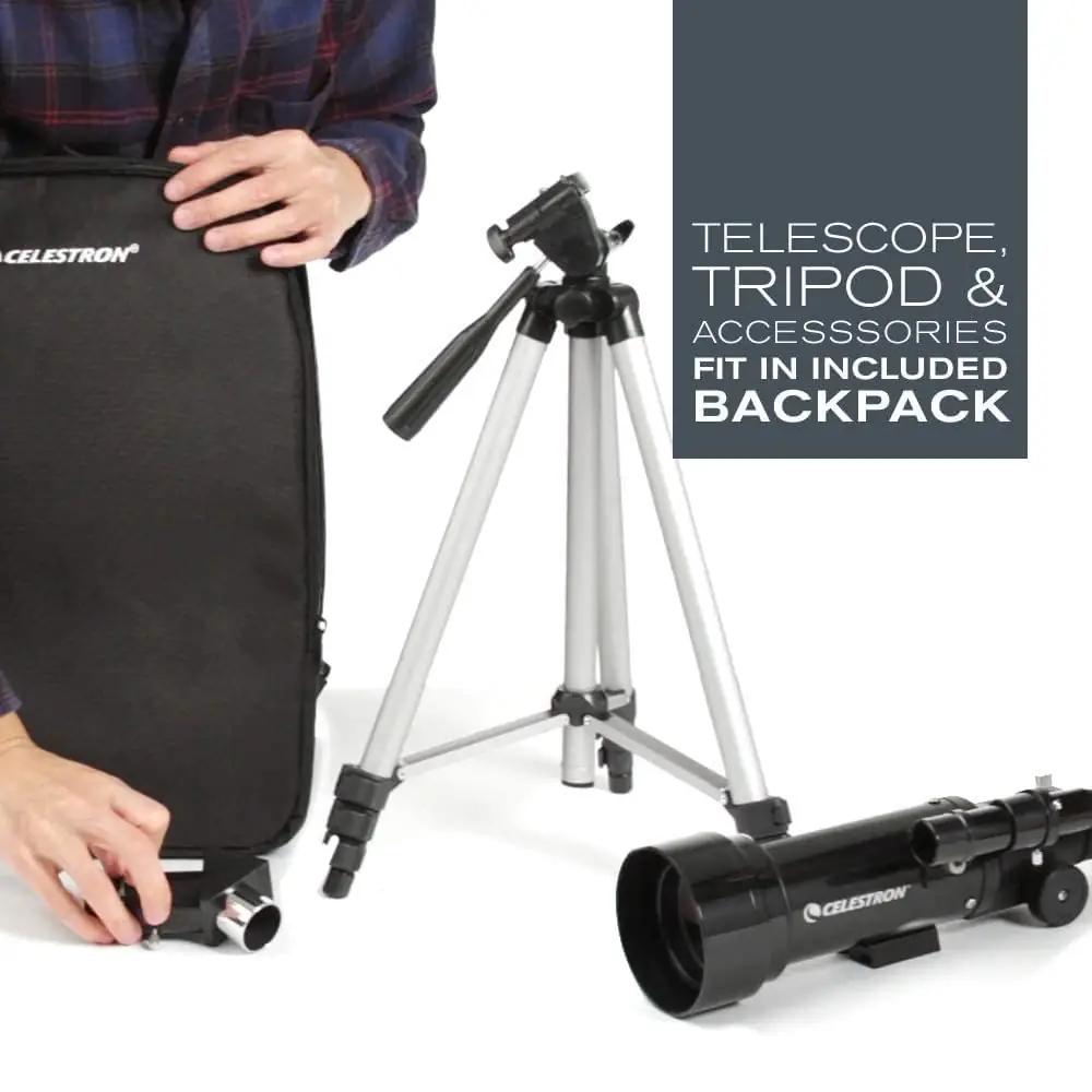 Celestron kaasaskantav TravelScope 70 — kerge reisiteleskoop – kasutusnäide
