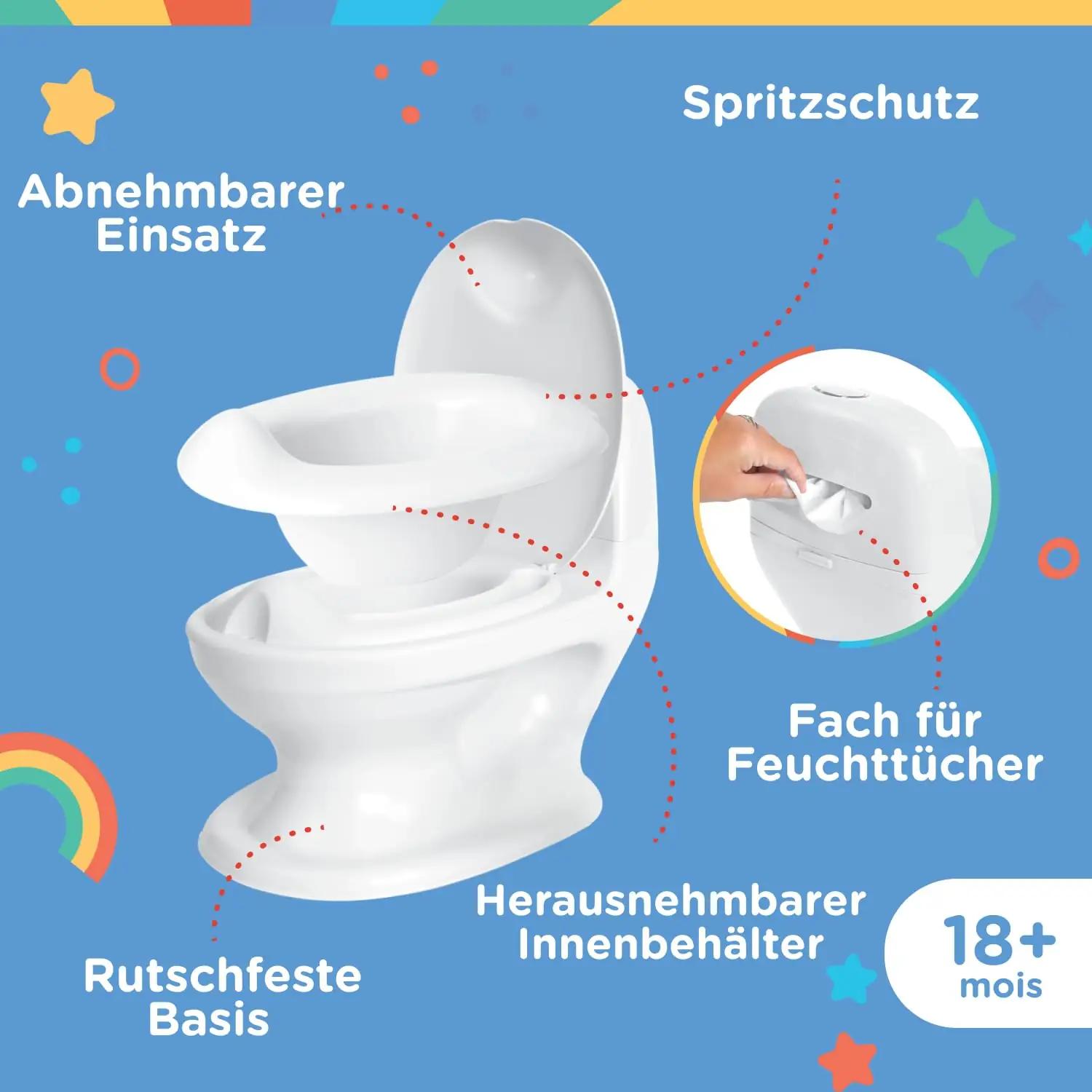 Nuby lapse potike ‘My Real Potty’ – realistlik loputusheli – pakend ja tarvikud