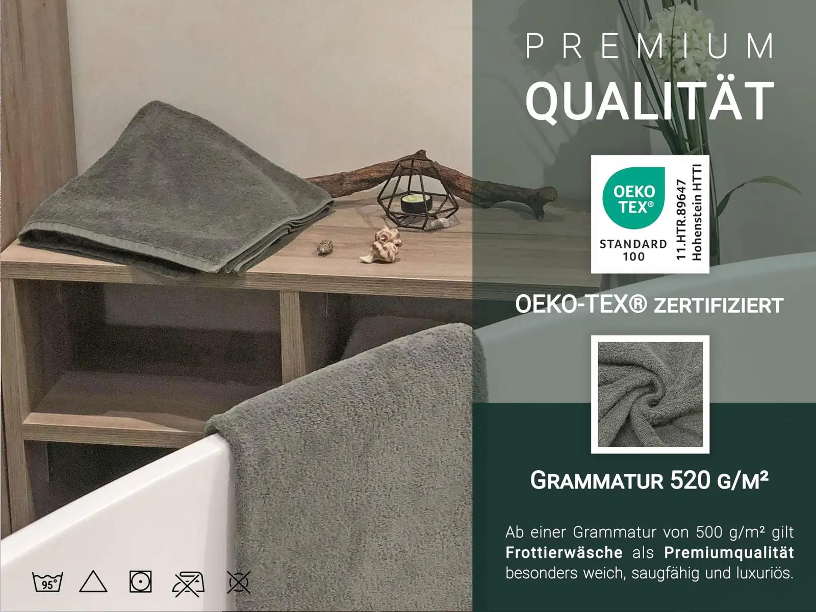 ZOLLNER pehmed puuvillased duširätikud 3-osaline komplekt – kasutusnäide