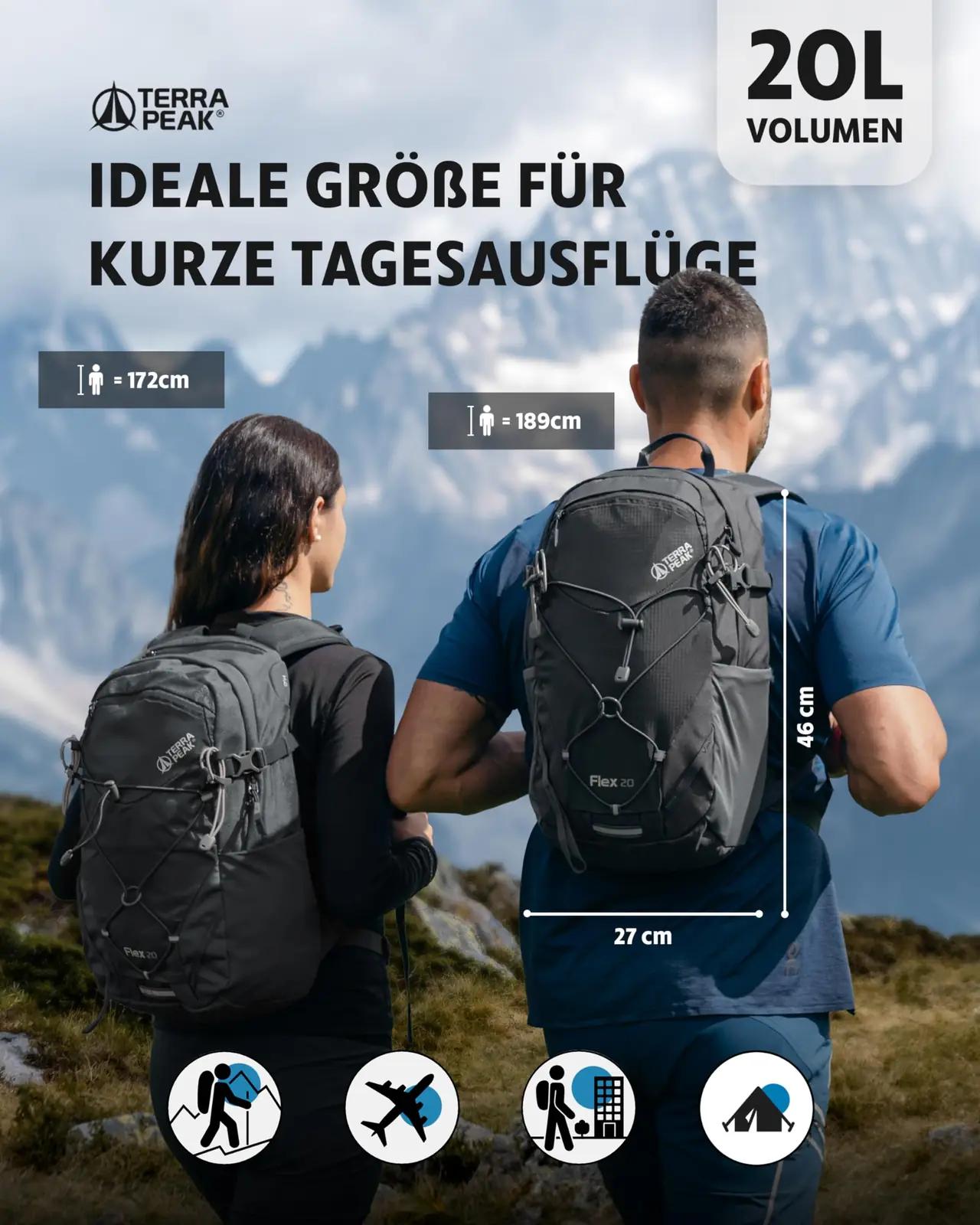 Terra Peak kerge 20L matkakott – veekindel ja mugav – detailne vaade
