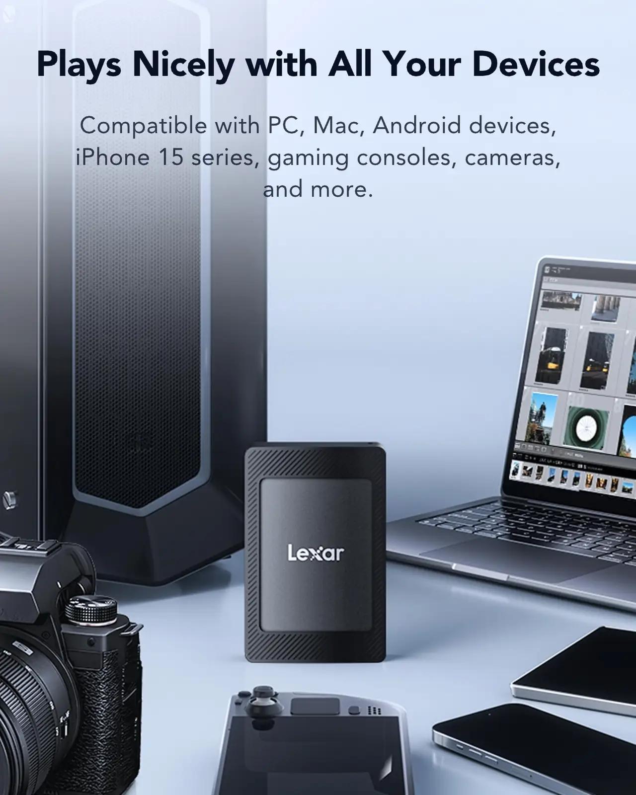 Lexar väline SSD 1TB – õhuke ja vastupidav kandmiseks – lisavaade