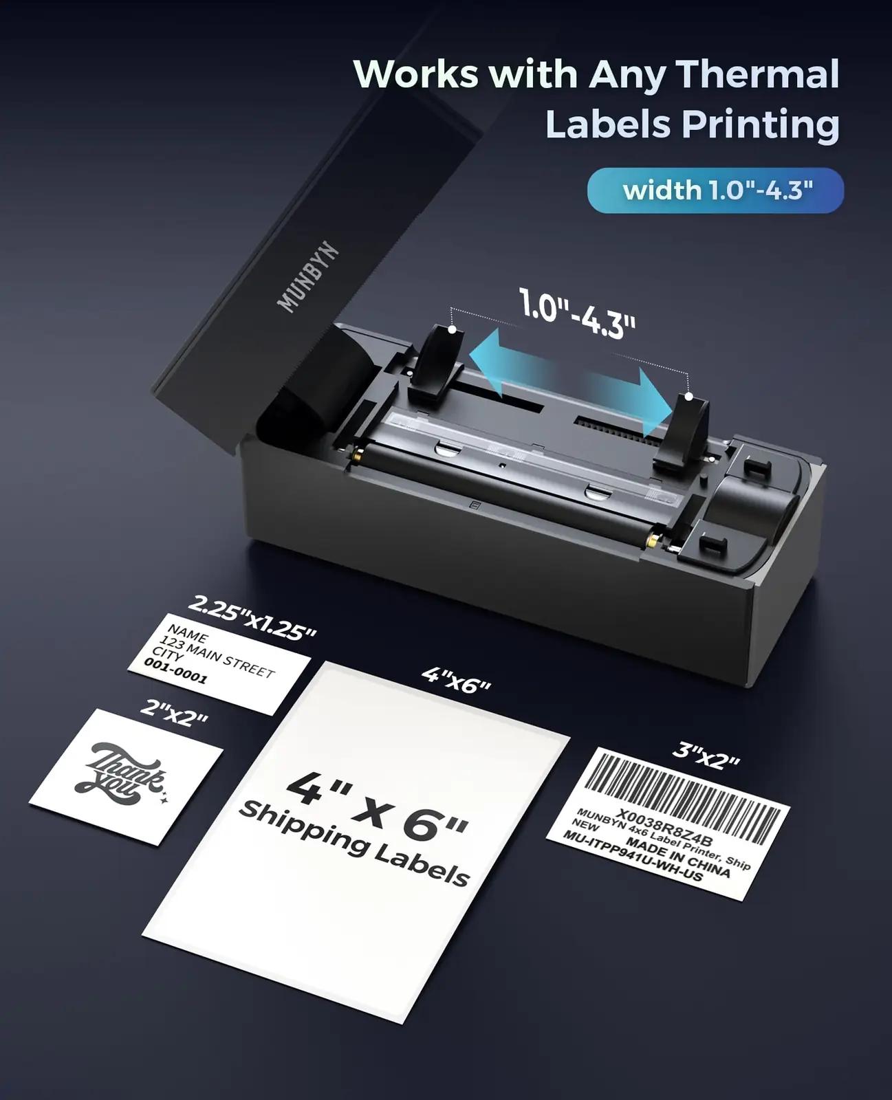 MUNBYN Bluetooth etikettprinter – kiire kontori etiketeerija – pilt 6