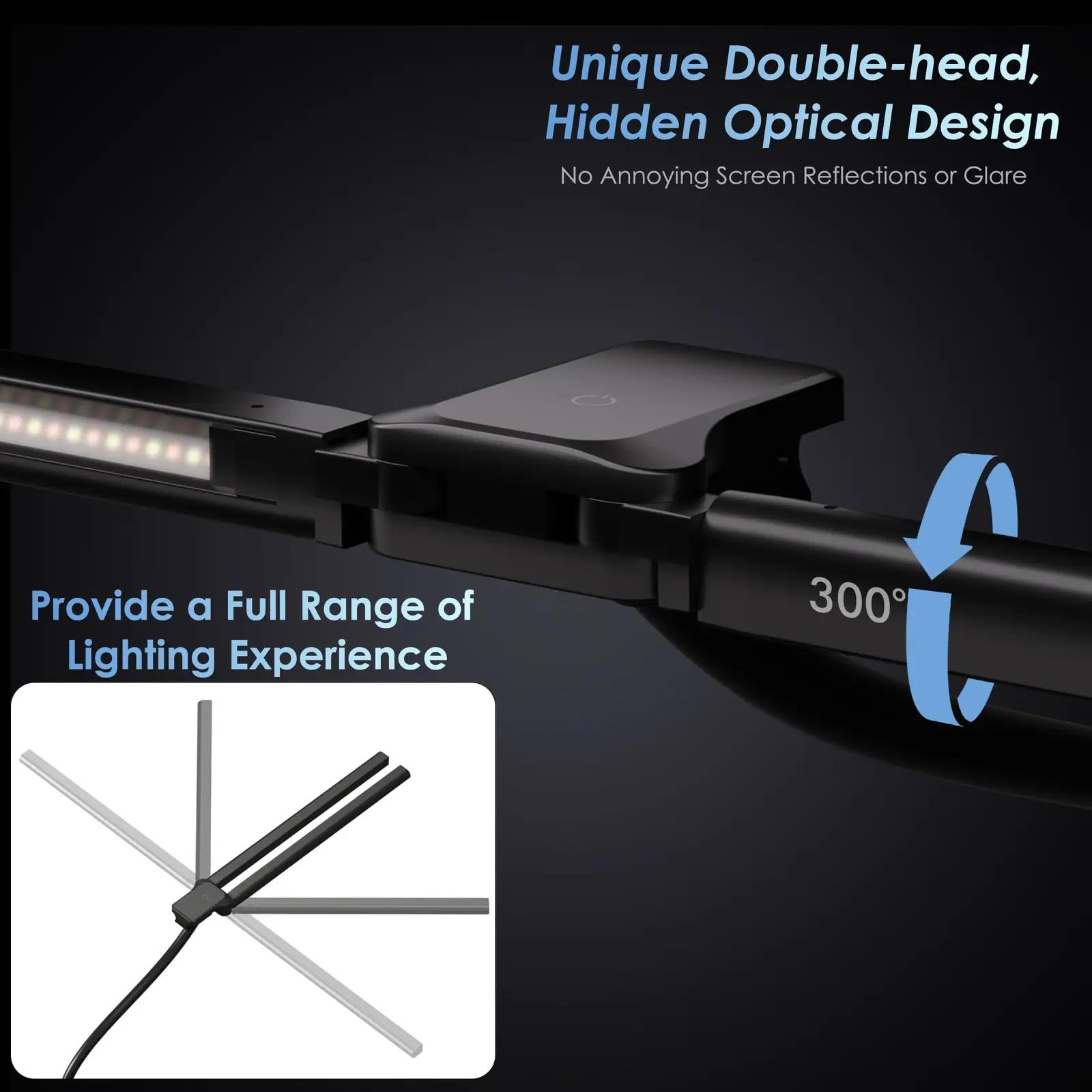 EYOCEAN stiilne alumiiniumlaudlamp 80 cm – silmade kaitse – kasutusnäide