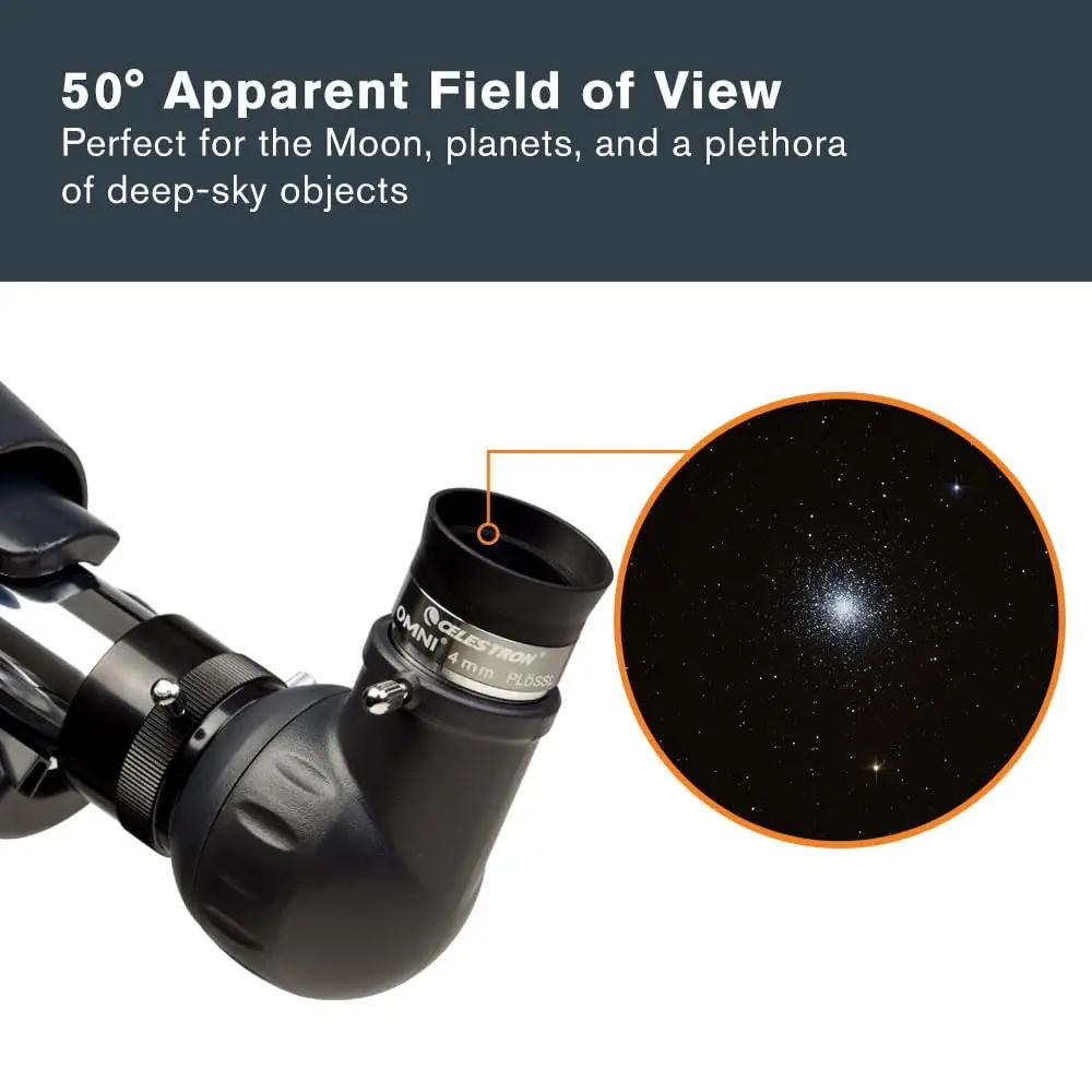 Celestron kvaliteetne 4 mm okulaar – selge vaade öisele taevale – pakend ja tarvikud