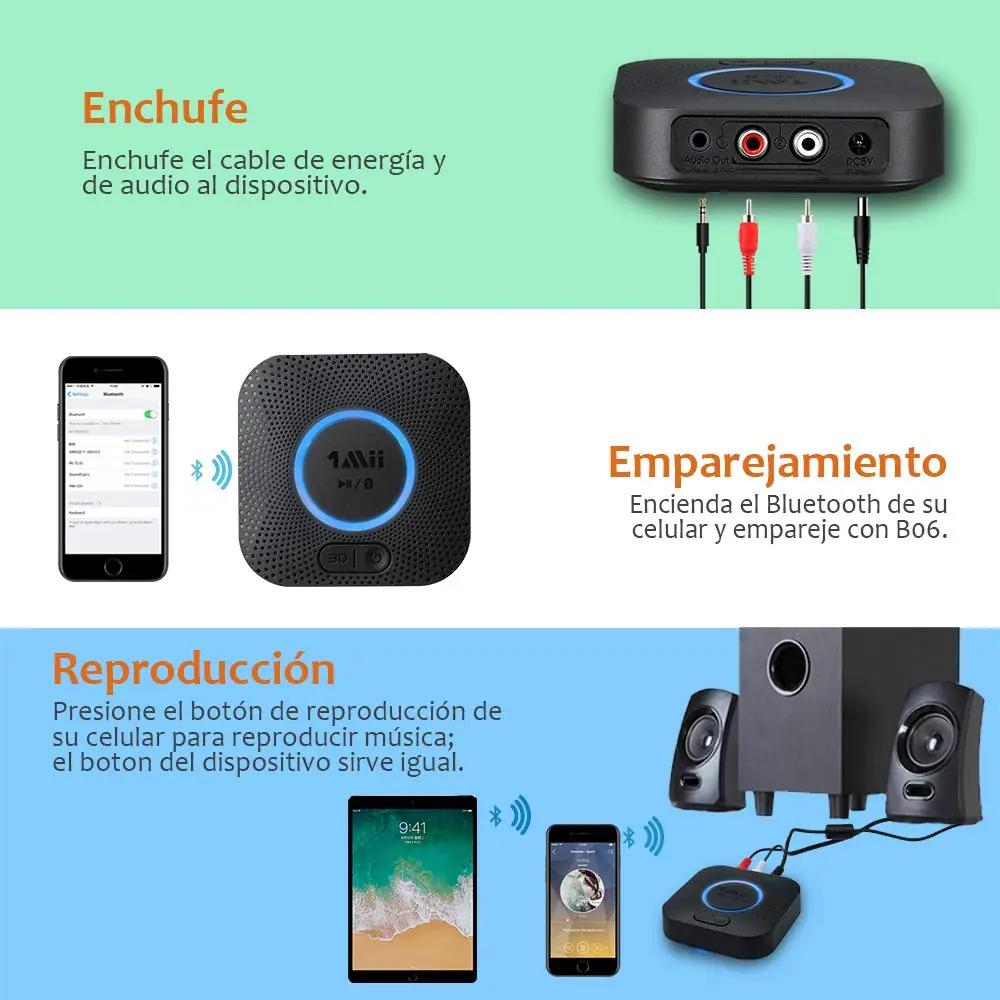 1Mii kvaliteetne Bluetooth Hi‑Fi adapter — voolutoitega heli – pakend ja tarvikud