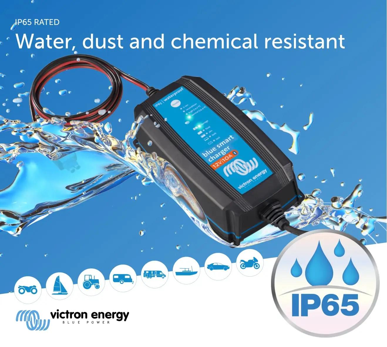 Victron Energy vastupidav 12V 10A akulaadija Bluetoothiga – pakend ja tarvikud