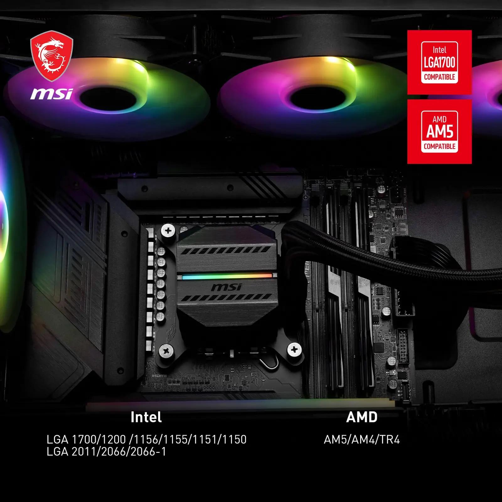 MSI MAG CORELIQUID M360 must AIO veejahuti CPU jaoks – pilt 6