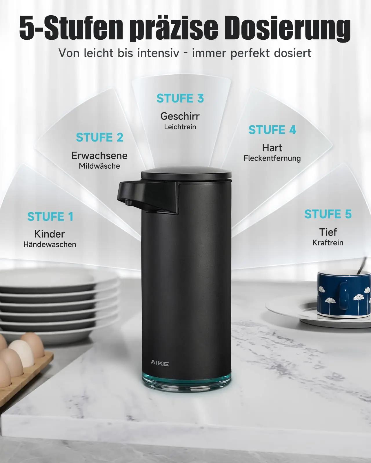 AIKE roostevaba automaatne seebidosaator — USB-C laetav 380ml – lisavaade