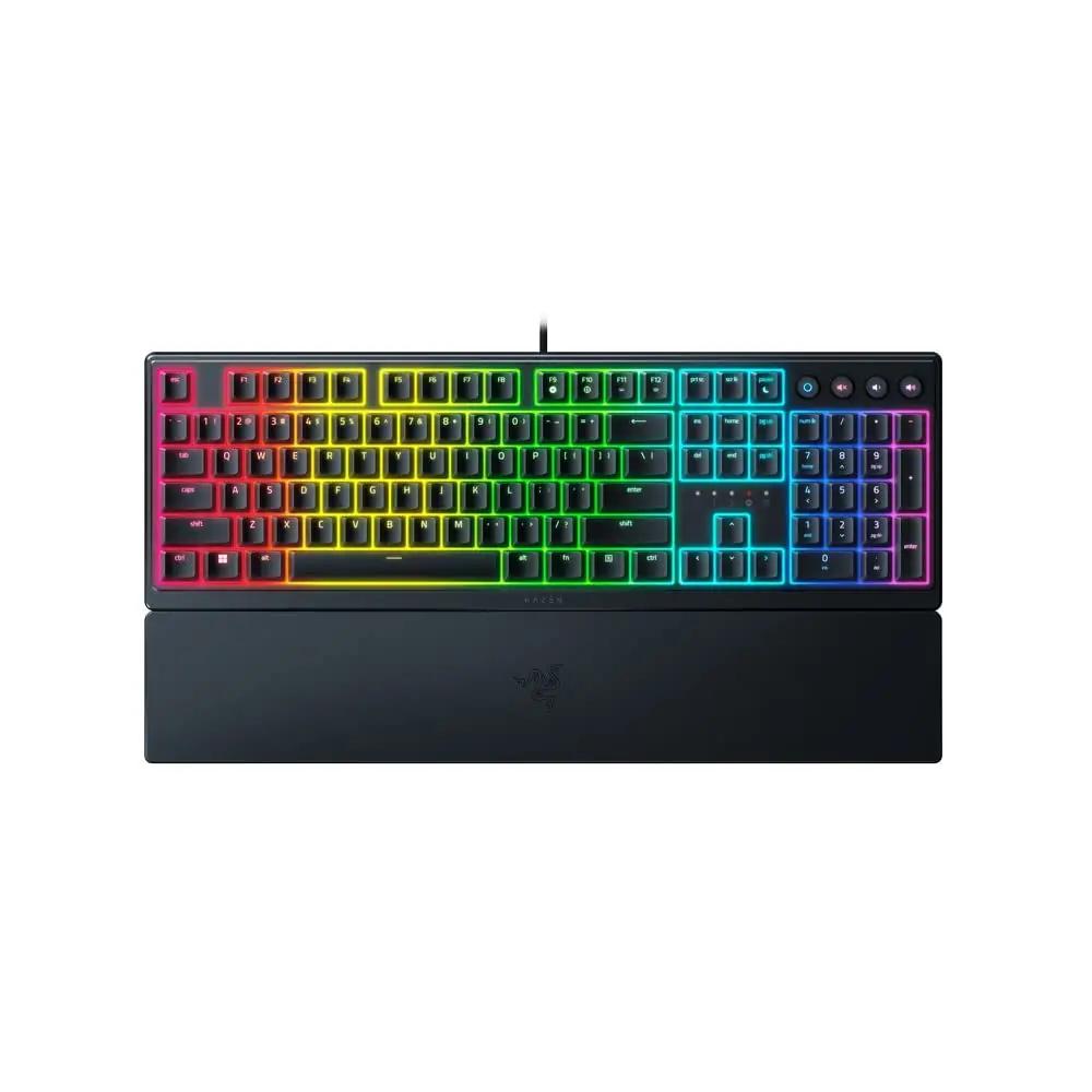 Razer stiilne mänguriketastik pehme käetoe ja RGB-iga