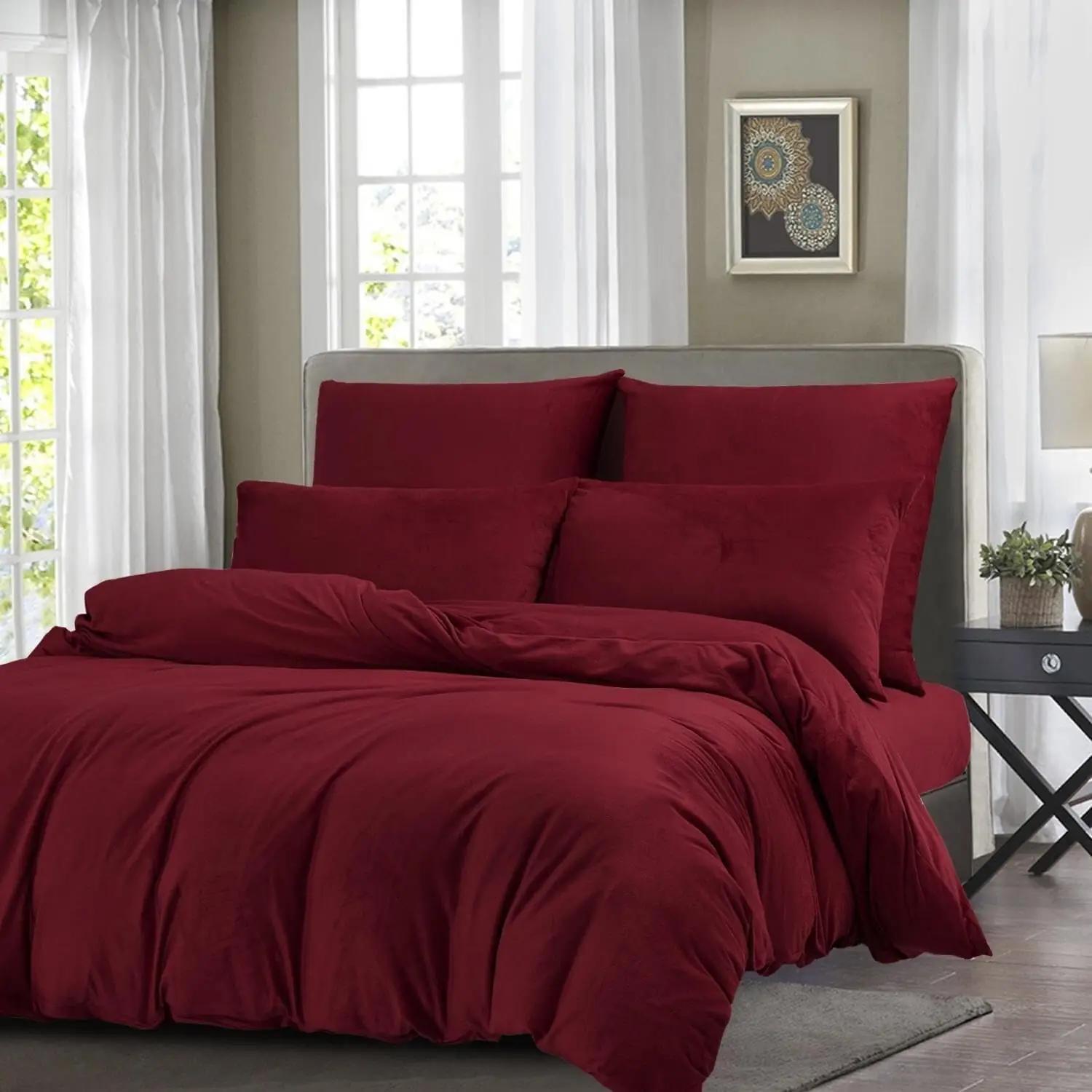 Gezu bordeaux flanellist soe voodipesukomplekt kingituseks