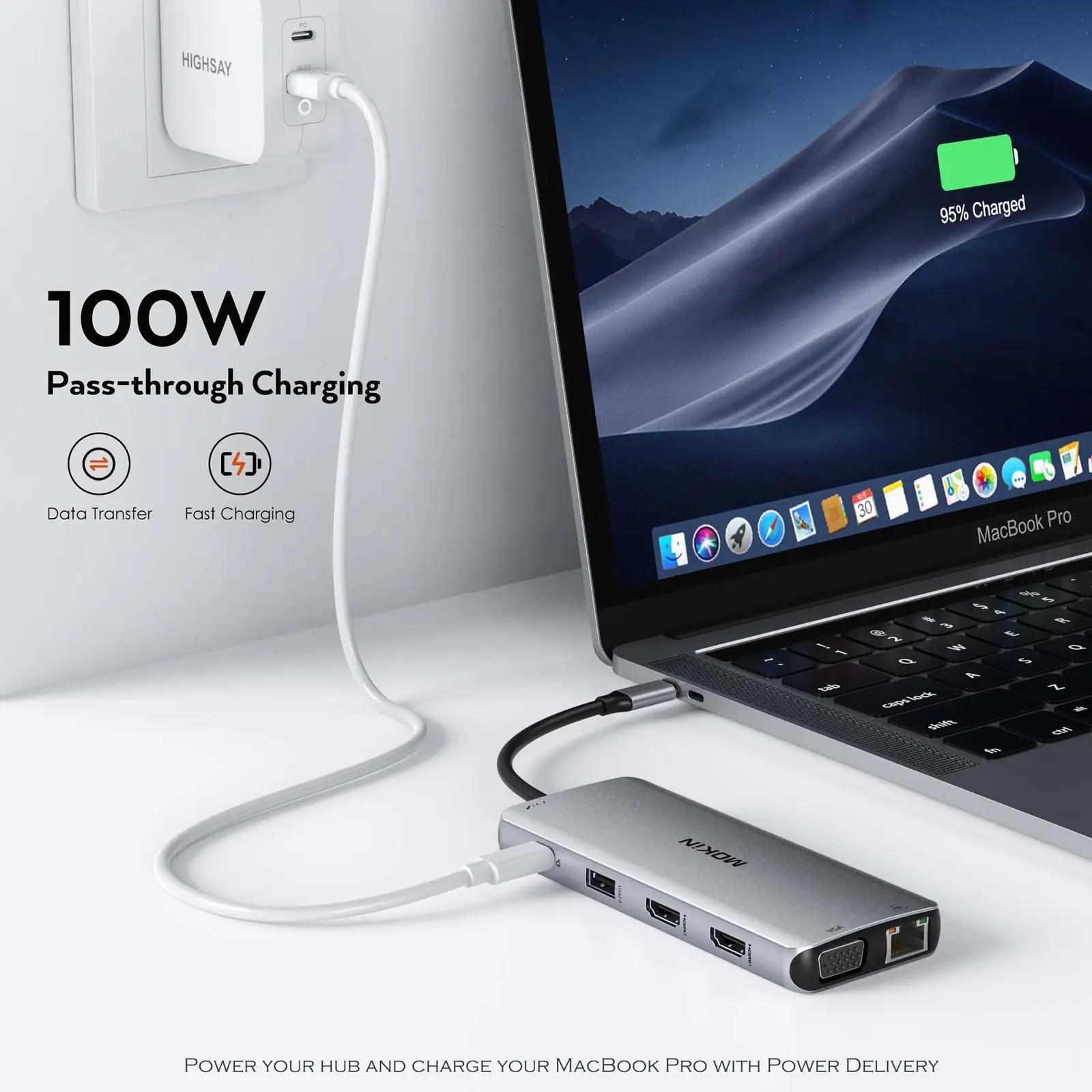 MOKiN mugav USB-C hub – 12-in-1 docking multifunktsioon – lisavaade