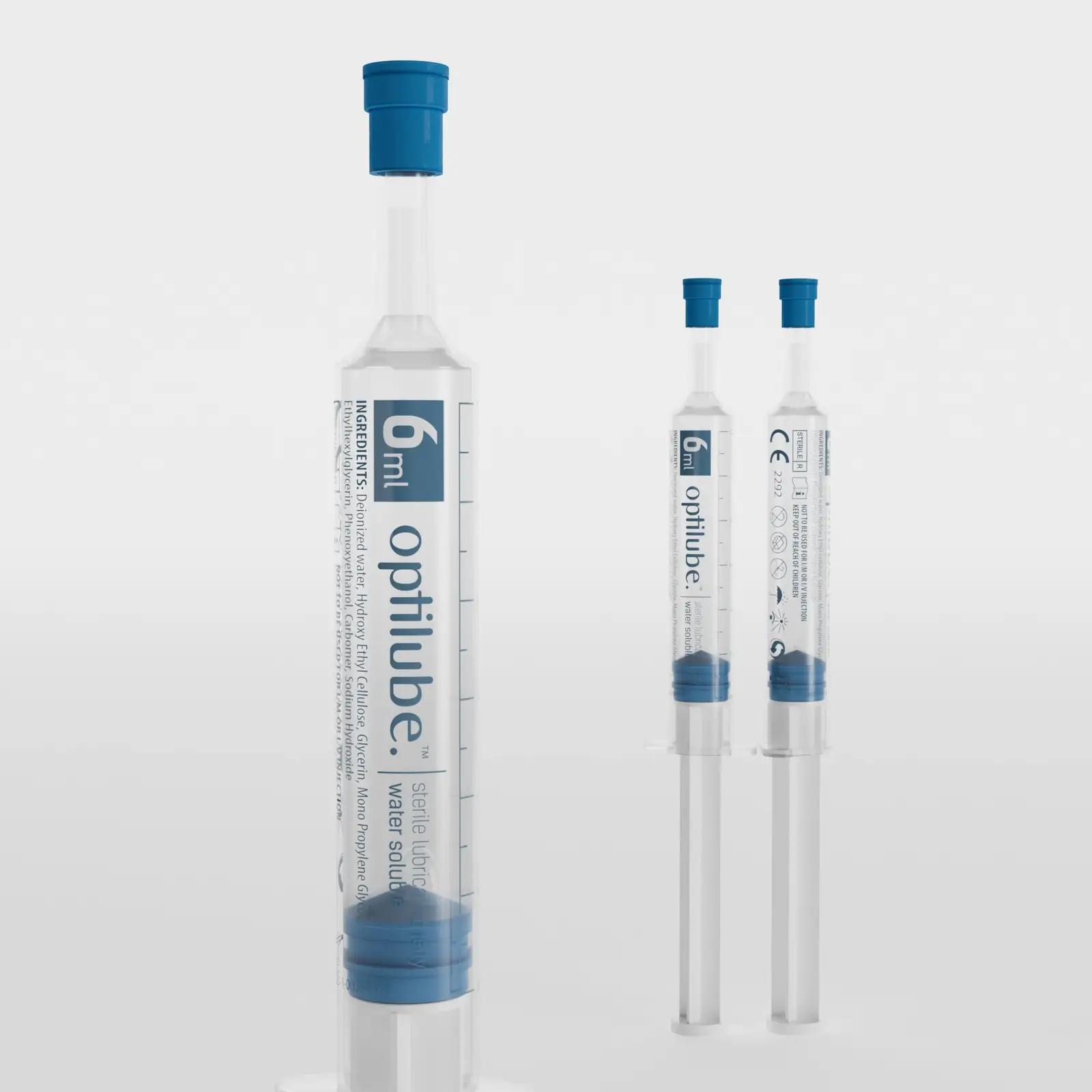 OPTILUBE steriilne libesti süstlites — 6 ml, praktiline pakend – lisavaade