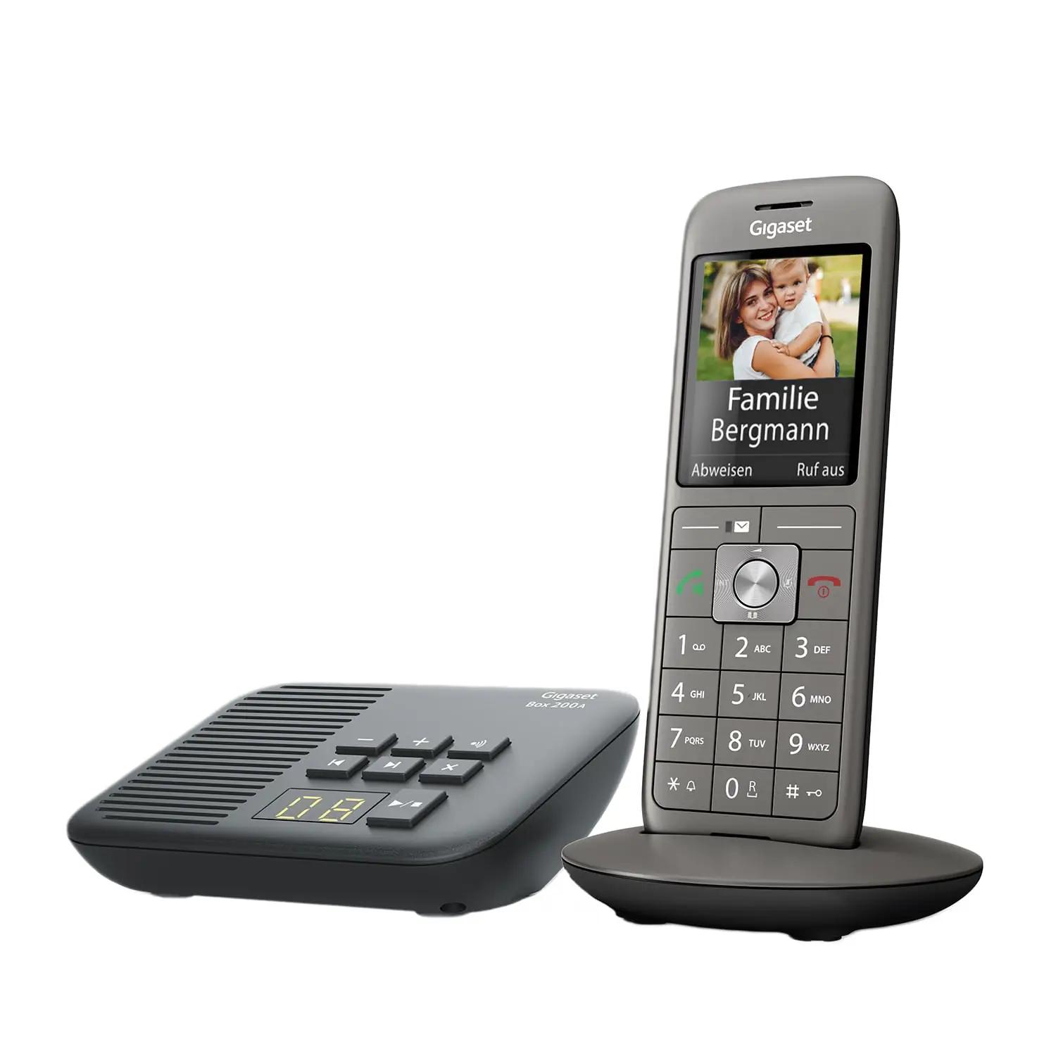 Gigaset DECT-püüdlus — metallik hall kodustele kõnedele