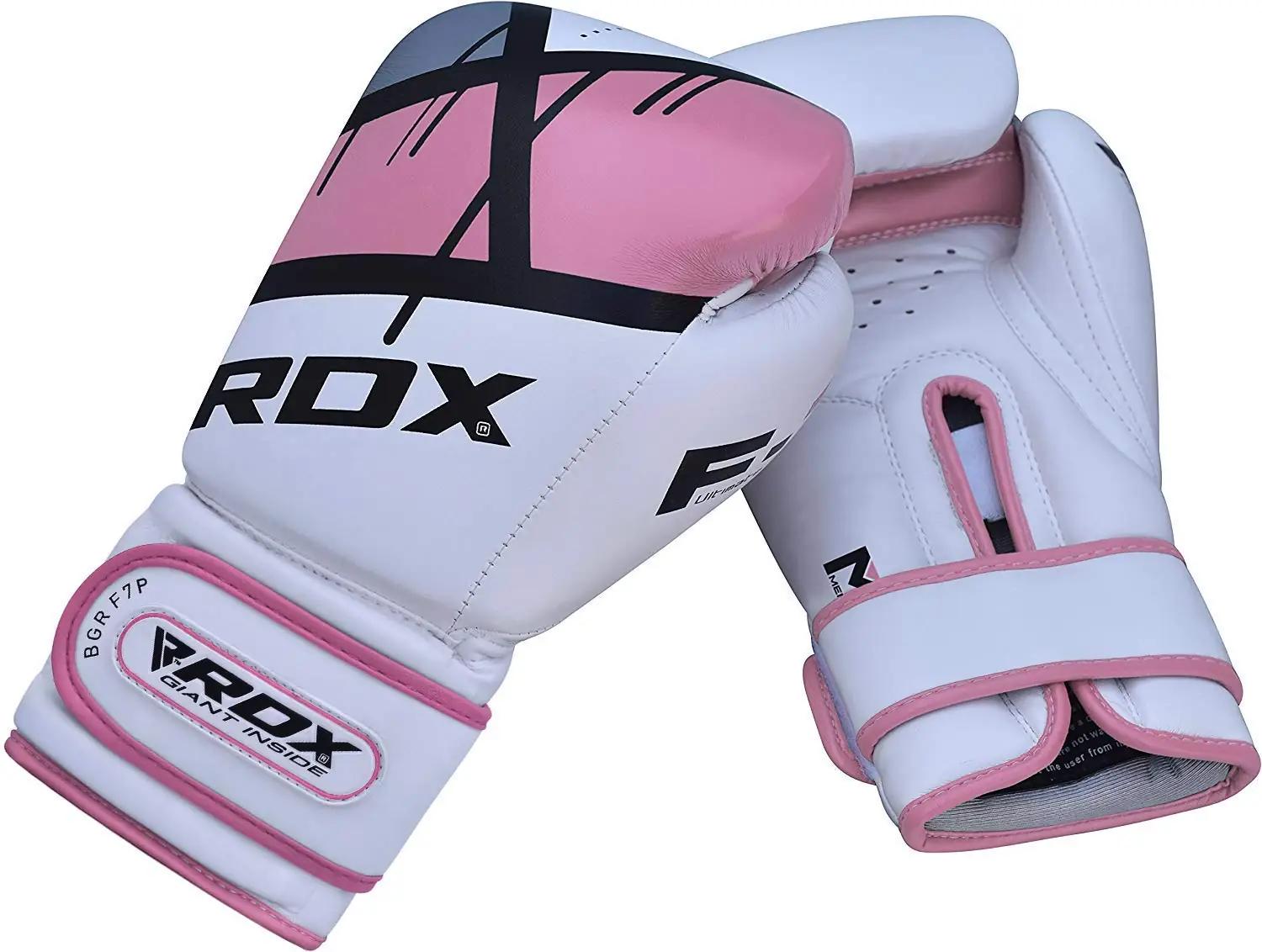 RDX roosa nahast treening- ja Muay Thai kindad – pehme kaitse – pilt 6