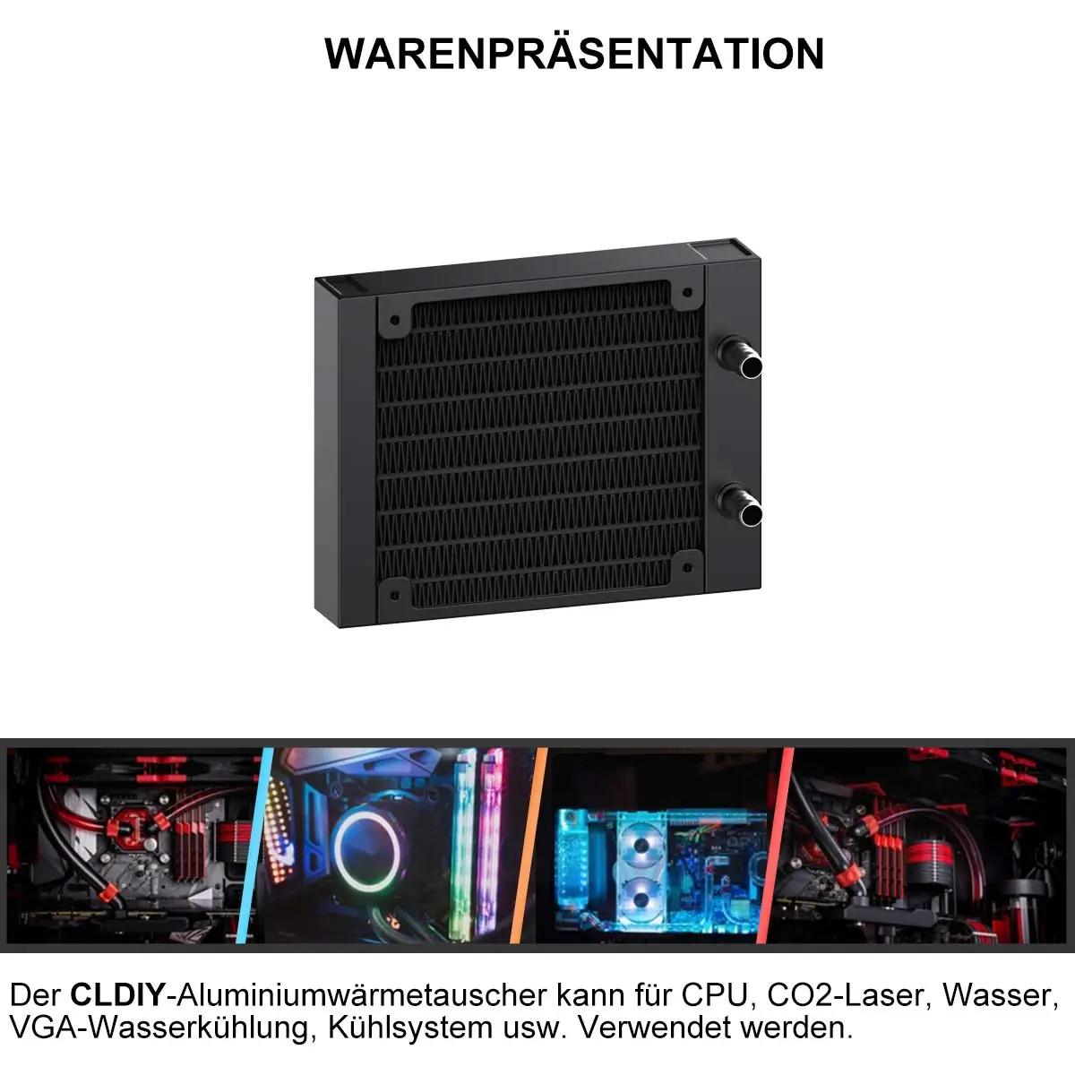 CLDIY alumiiniumist veekliimendi radiaator – pakend ja tarvikud