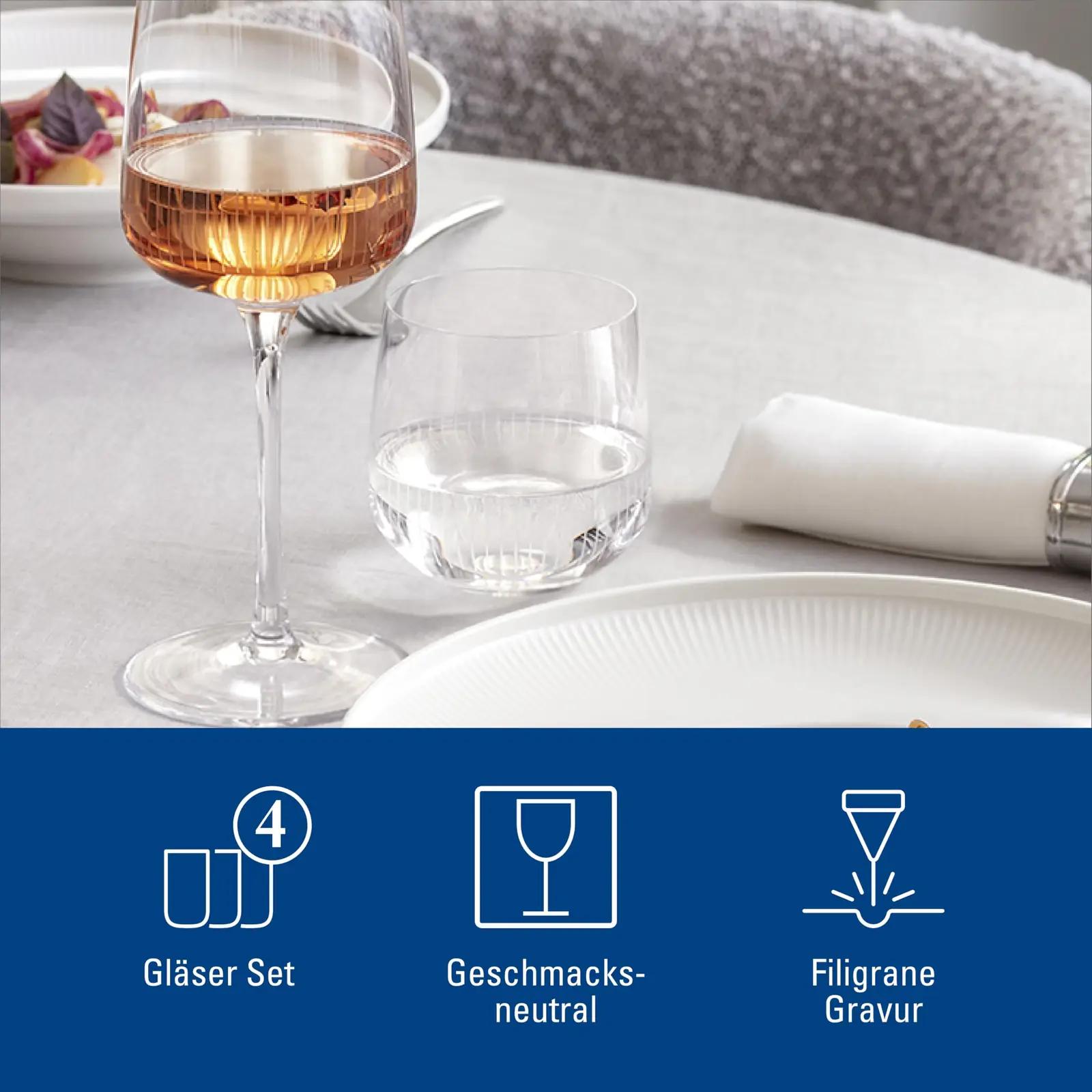 Villeroy & Boch klaasikomplekt Afina — stiilne veiniklaaside – kasutusnäide