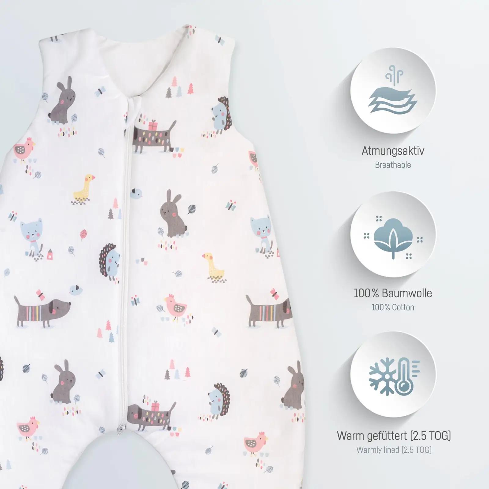 Julius Zöllner pehme puuvillane sleep-over overall lastele – detailne vaade