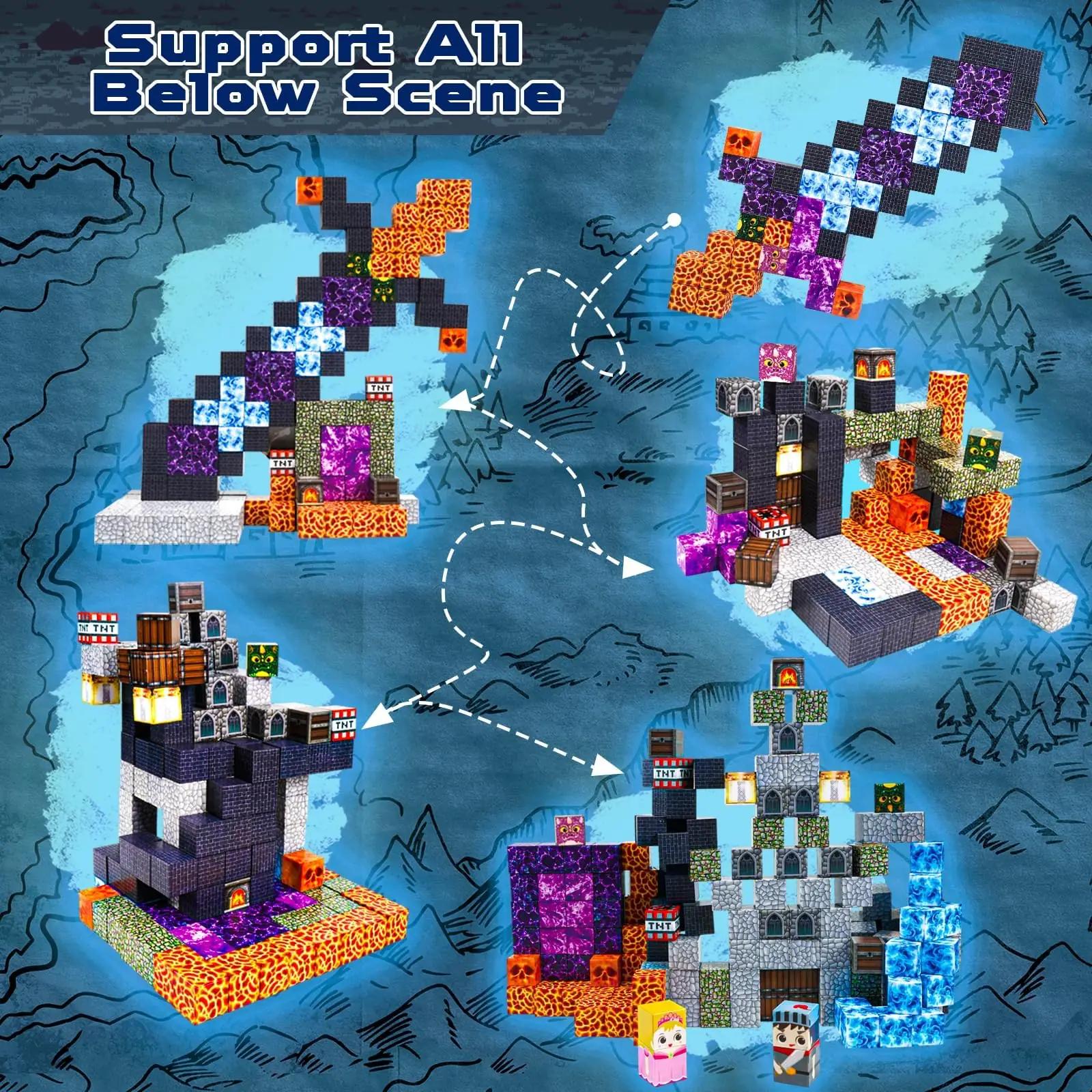 GraceDuck magnetplokid Dark Castle — loov mäng ja kingitus – pakend ja tarvikud