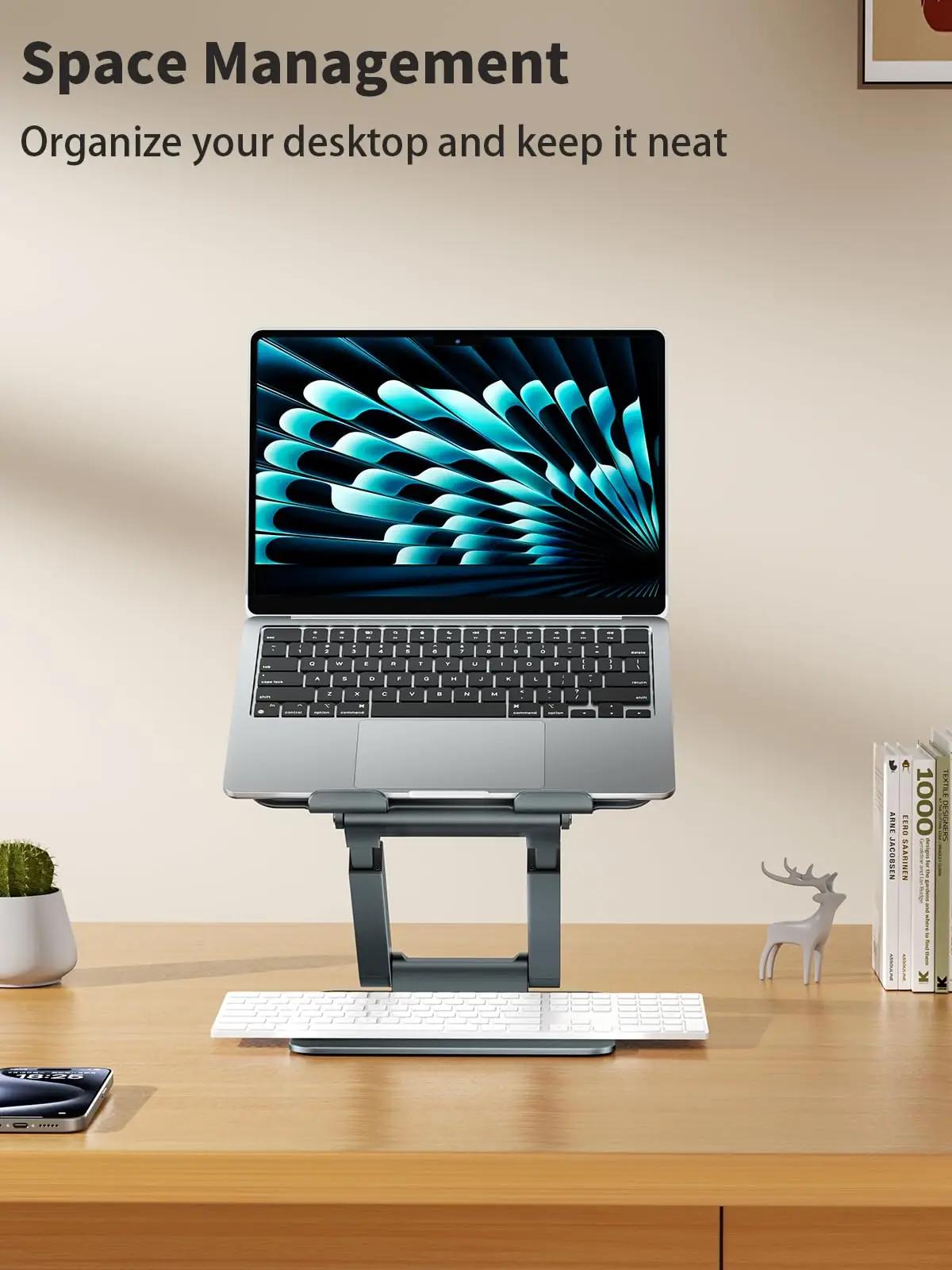 tounee ergonoomiline metallist sülearvuti-alus lauale — – pilt 9