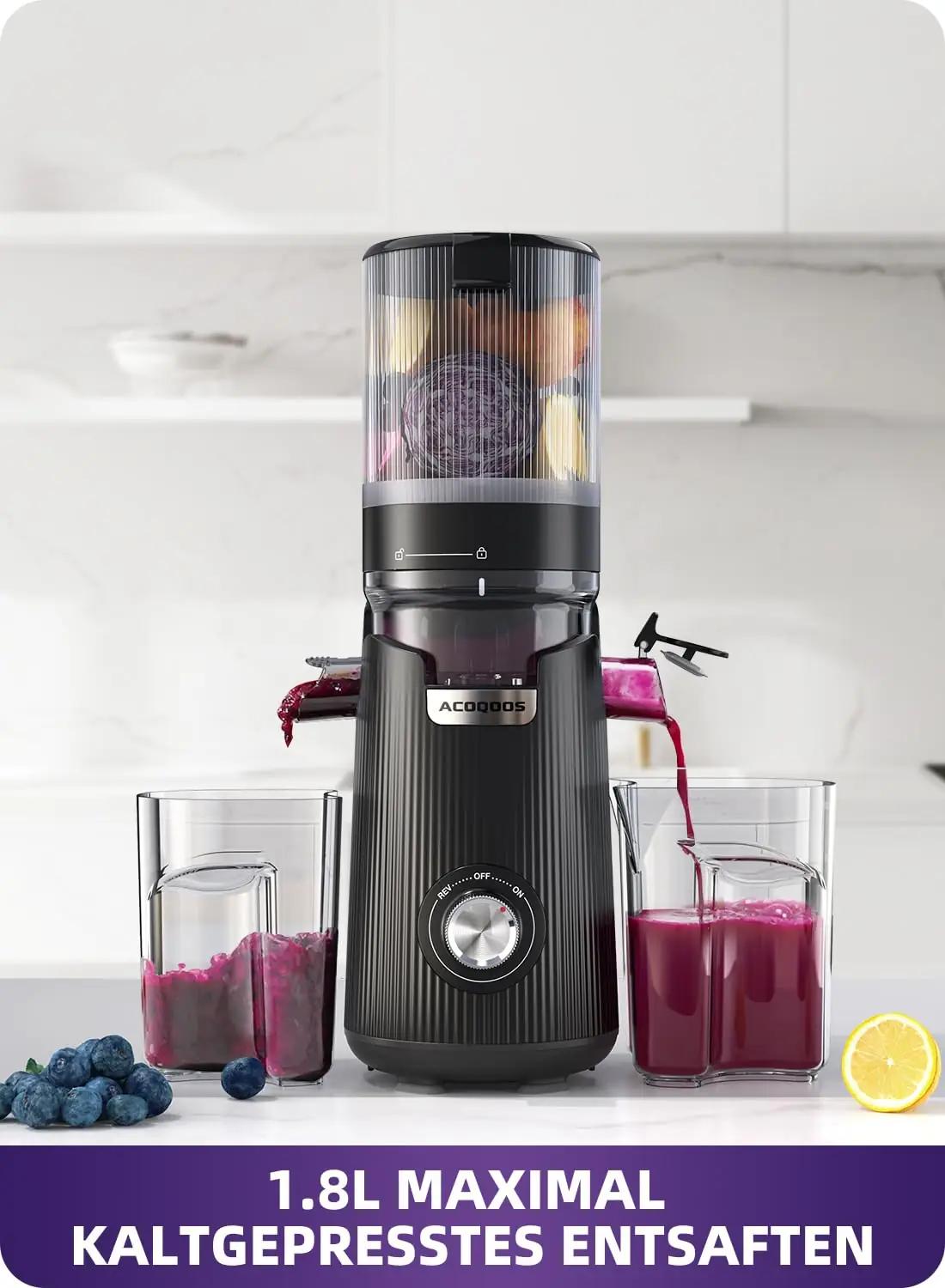 ACOQOOS must slow juicer tervete puu- ja köögiviljade jaoks – pakend ja tarvikud
