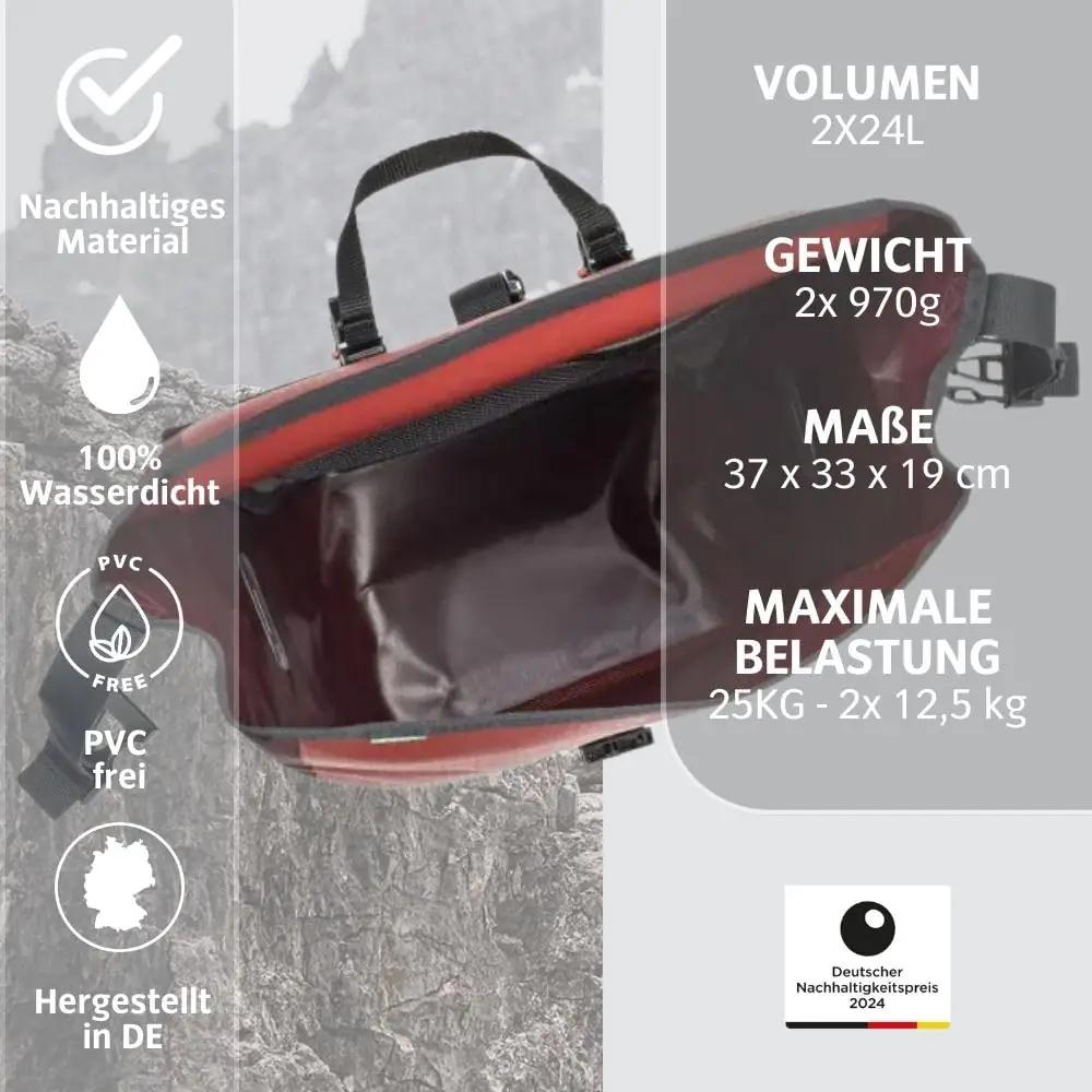 VAUDE veekindlad jalgratta pakikotid Aqua Back 2×24L beez – lisavaade
