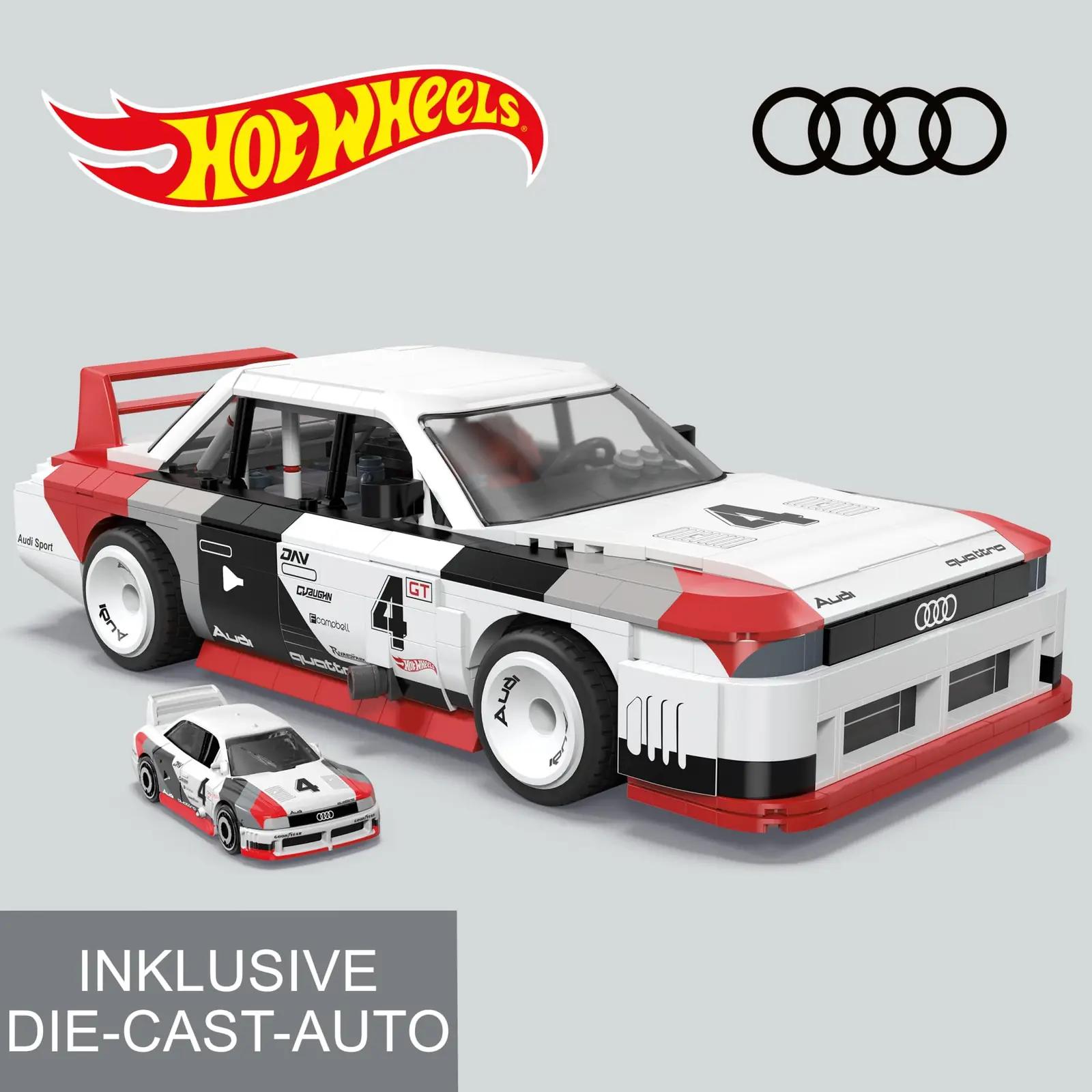 Mega Brands puit-efektne kokkupandav Hot Wheels Audi kingitus – kasutusnäide