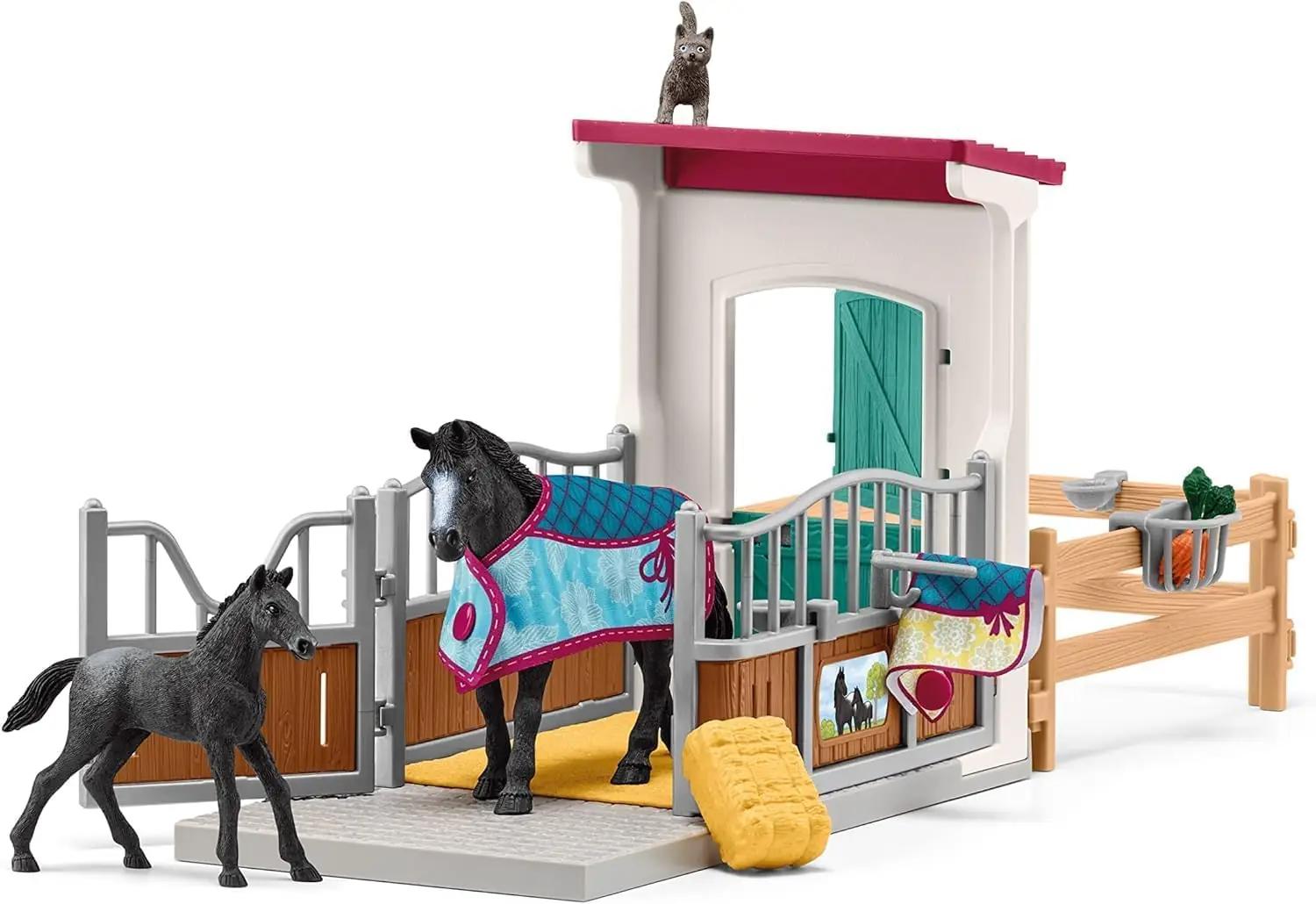 SCHLEICH Hobusetalli mängukomplekt — realistlik plastikust – detailne vaade