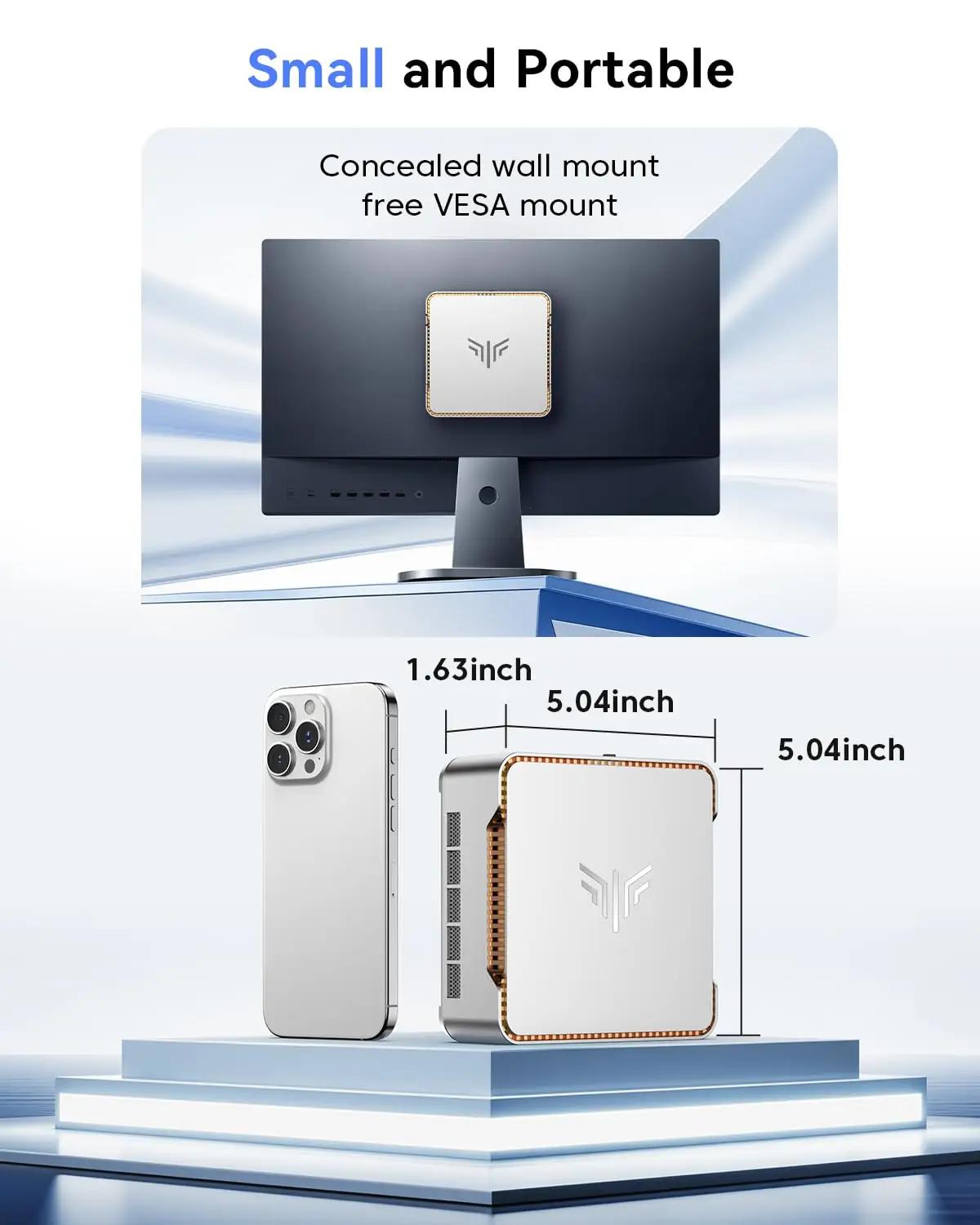 NiPoGi kompaktne metallist mini-PC — ideaalne kodu- ja – pilt 8