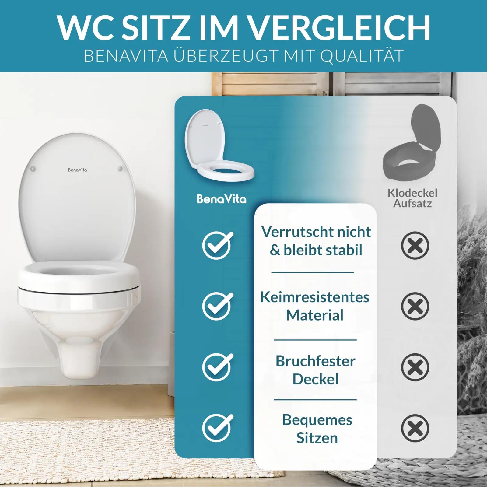 BENAVITA Duroplast WC-istmepadi 5 cm mugavuse jaoks – pilt 7
