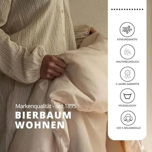 Bierbaum Mako-satiinist voodipesu — pehme ja vastupidav punane – detailne vaade