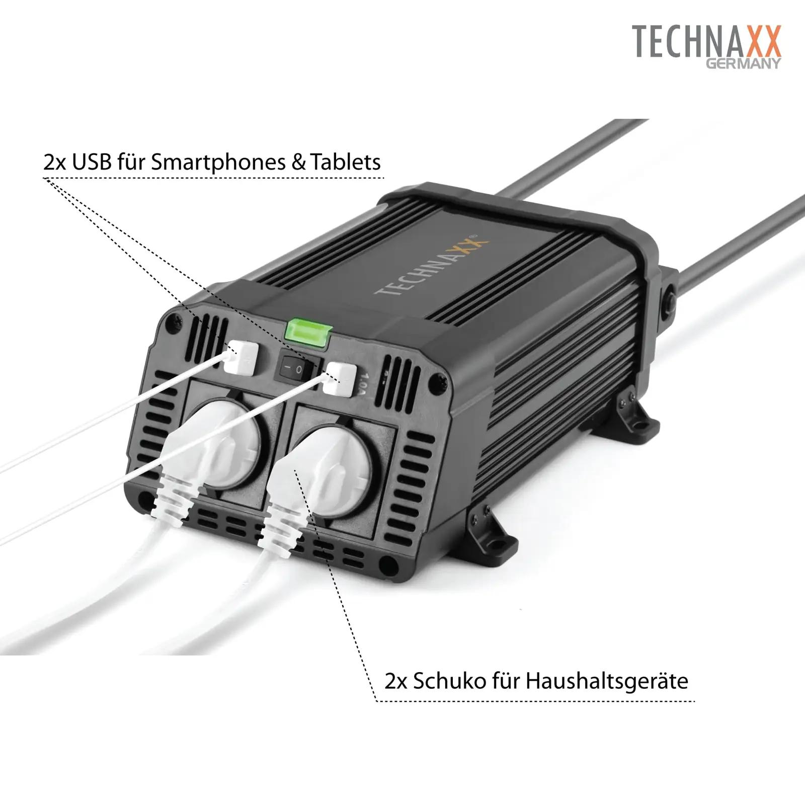 Technaxx auto pingemuundur 12V–230V — tugev ja usaldusväärne – kasutusnäide