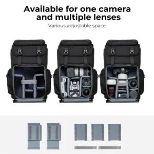 K&F CONCEPT KF13.098V6 korpused ja kotid – detailne lähivaade