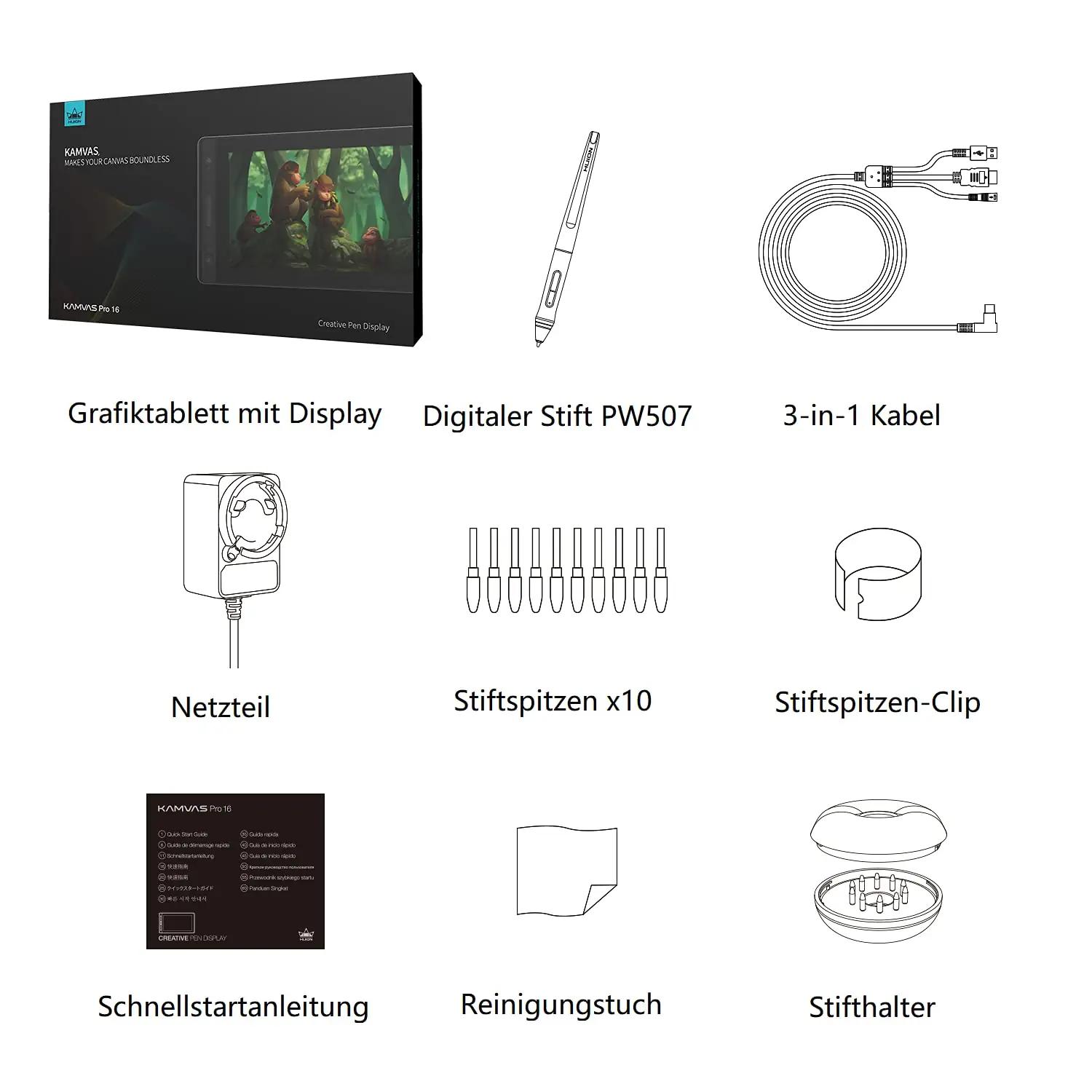 HUION Kamvas Pro 16 — professionaalne 15,6″ joonistuslahendus – pilt 8