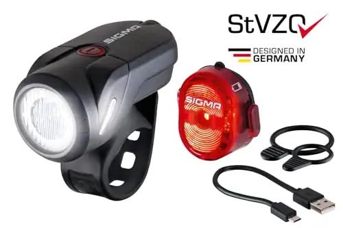 SIGMA jalgrattatuled komplekt — veekindel esi- ja tagatuli – detailne vaade