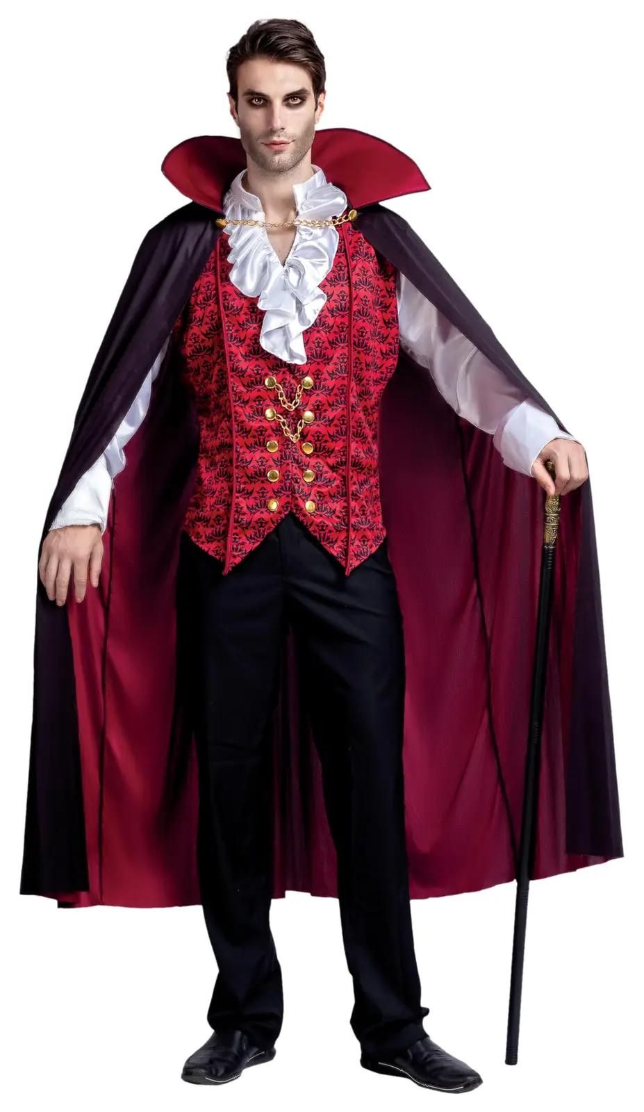 Spooktacular Creations vampiirikostüüm L — luksuslik punane – detailne vaade