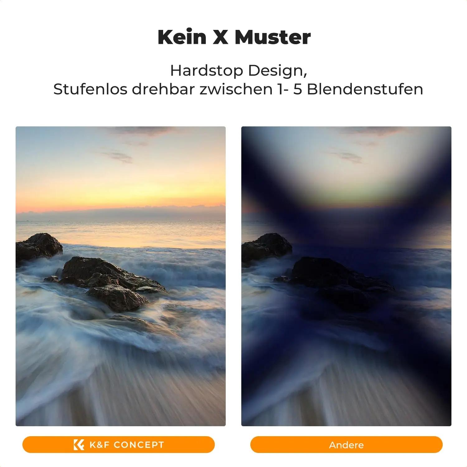 K&F CONCEPT 67mm klaasist polarisatsioon- ja ND-filter – kasutusnäide